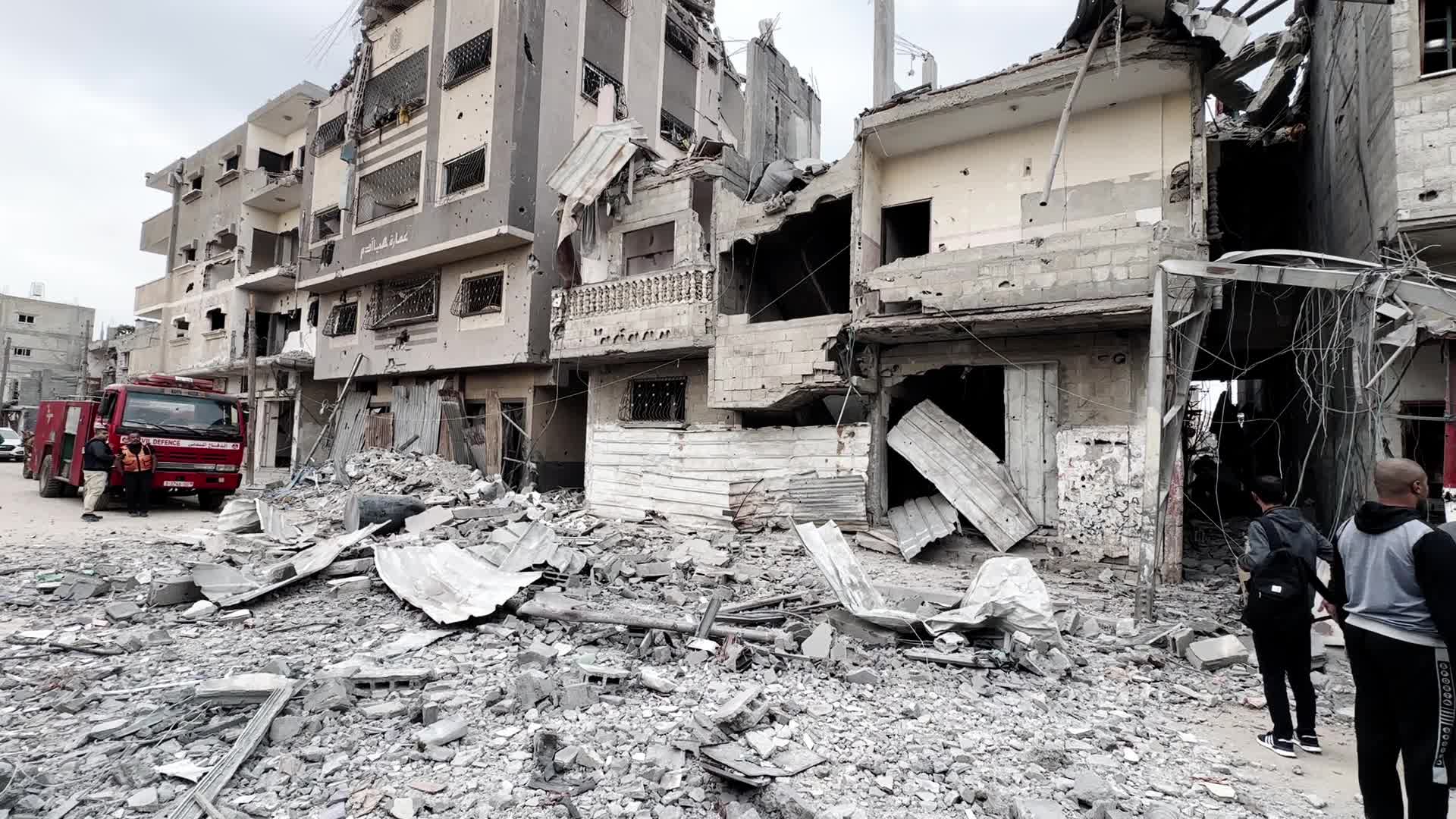 Aftermath of Israeli Airstrike in Gaza, Palestine