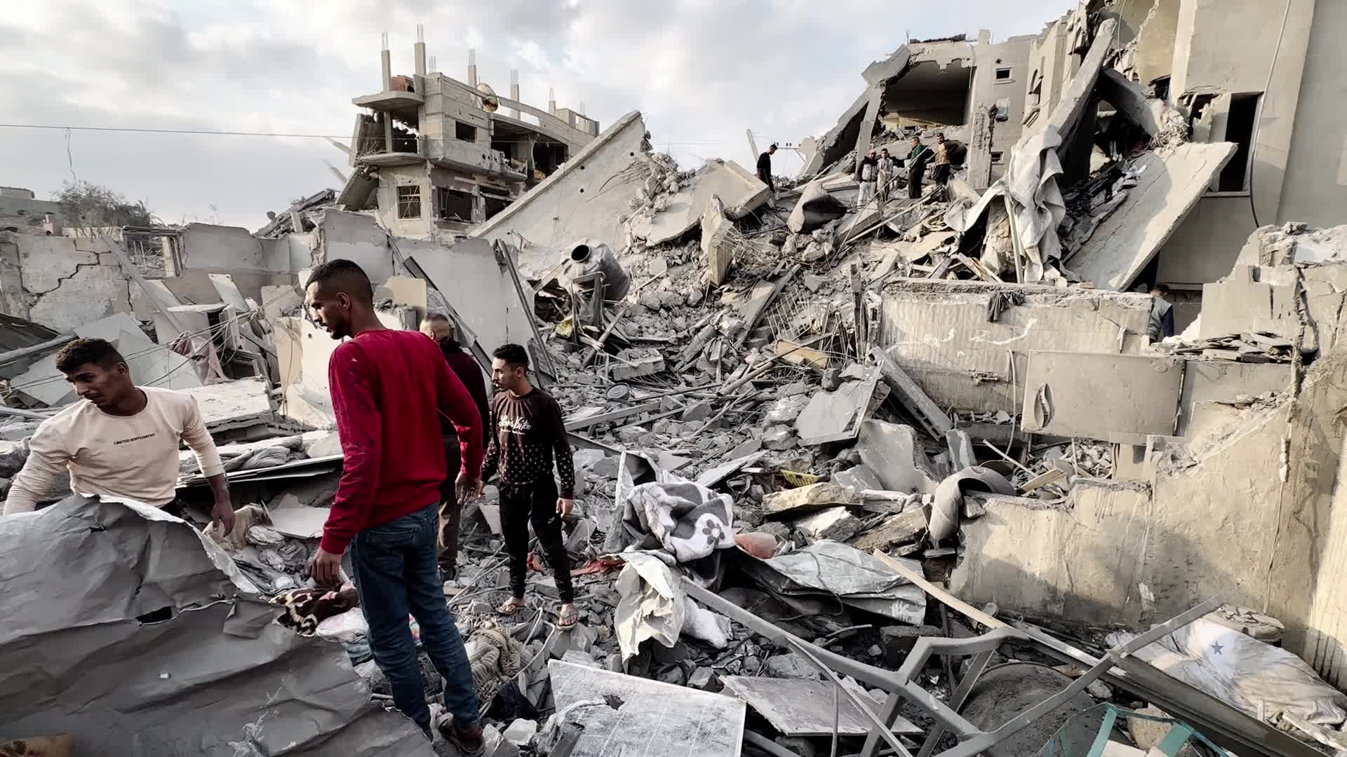 Aftermath of Israeli Airstrike in Gaza, Palestine