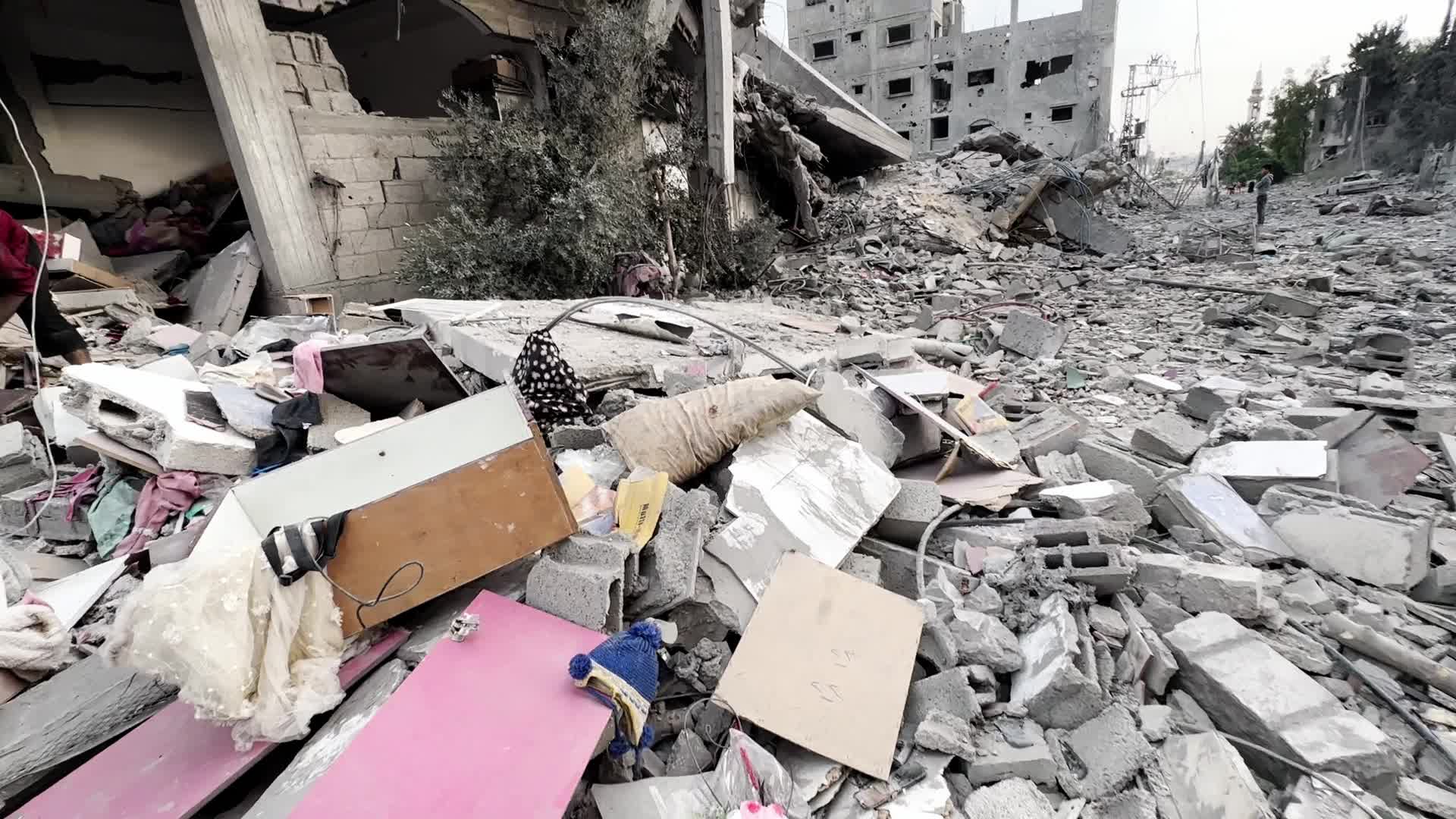 Aftermath of Israeli Airstrike in Gaza, Palestine