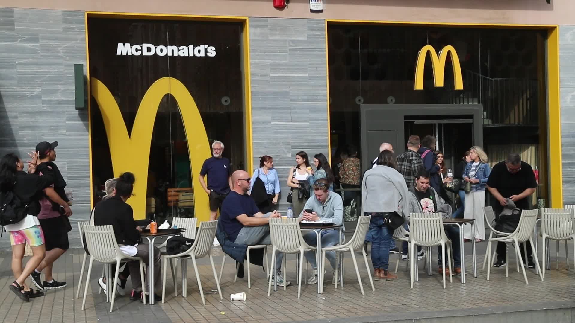 McDonalds restaurant in the downtown of Barcelona