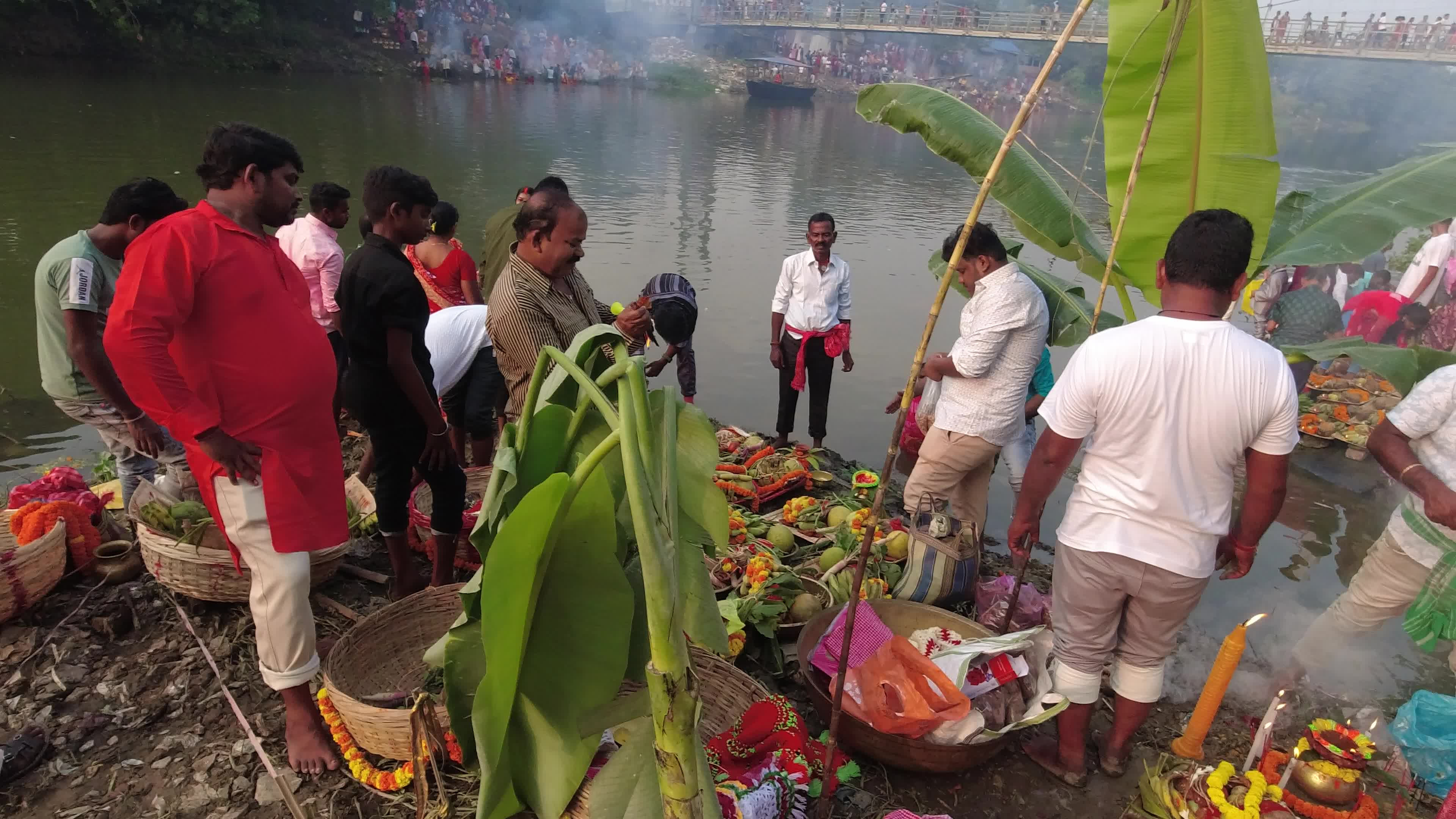 Chhath puja festival in India.
