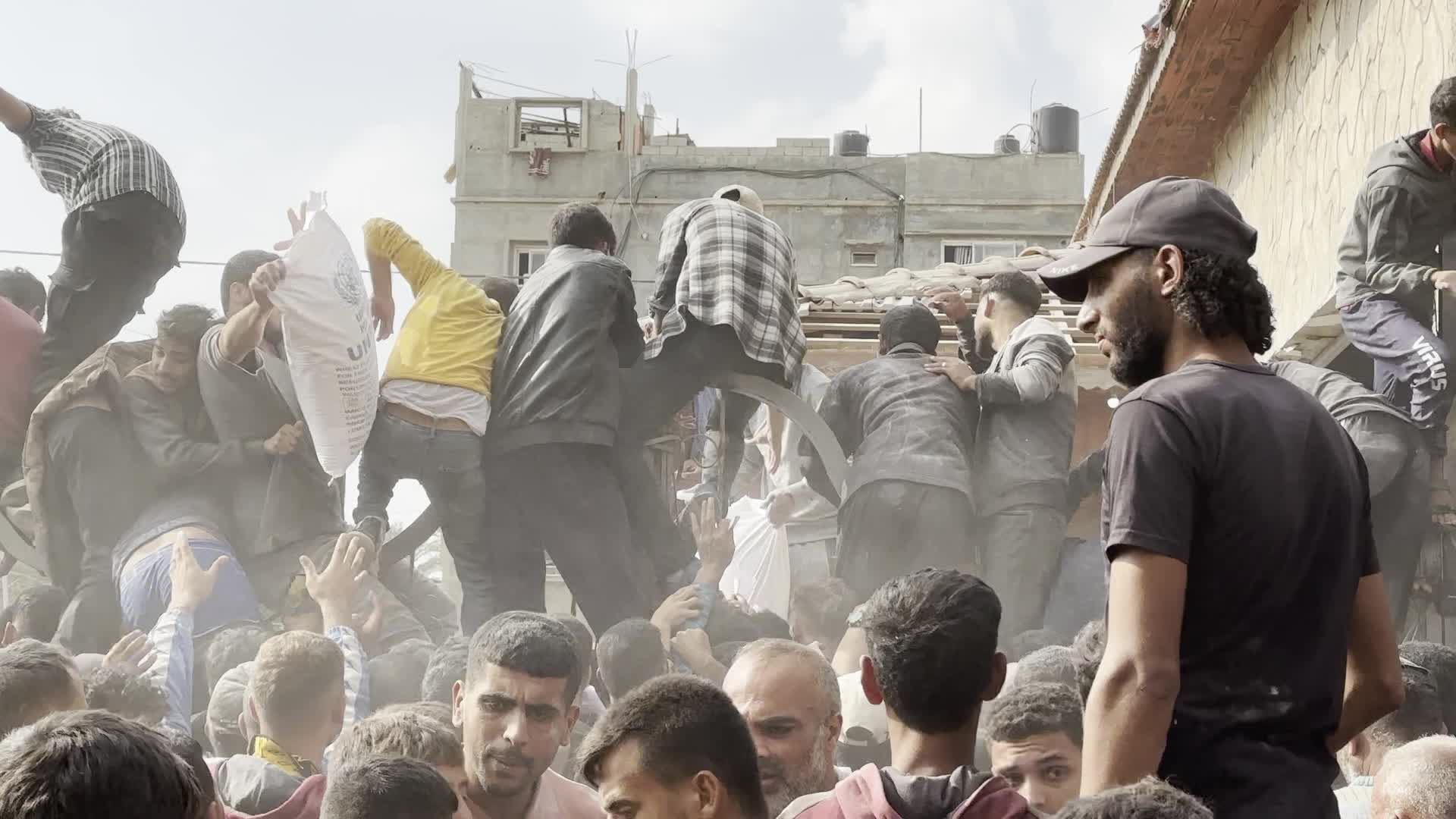 Aftermath of Israeli Airstrike in Gaza, Palestine