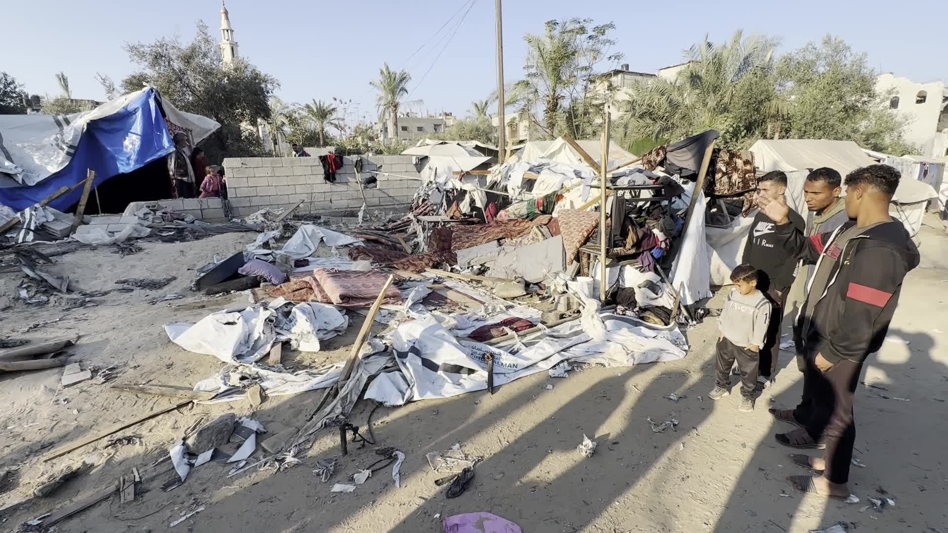 Aftermath of Israeli Airstrike in Gaza, Palestine