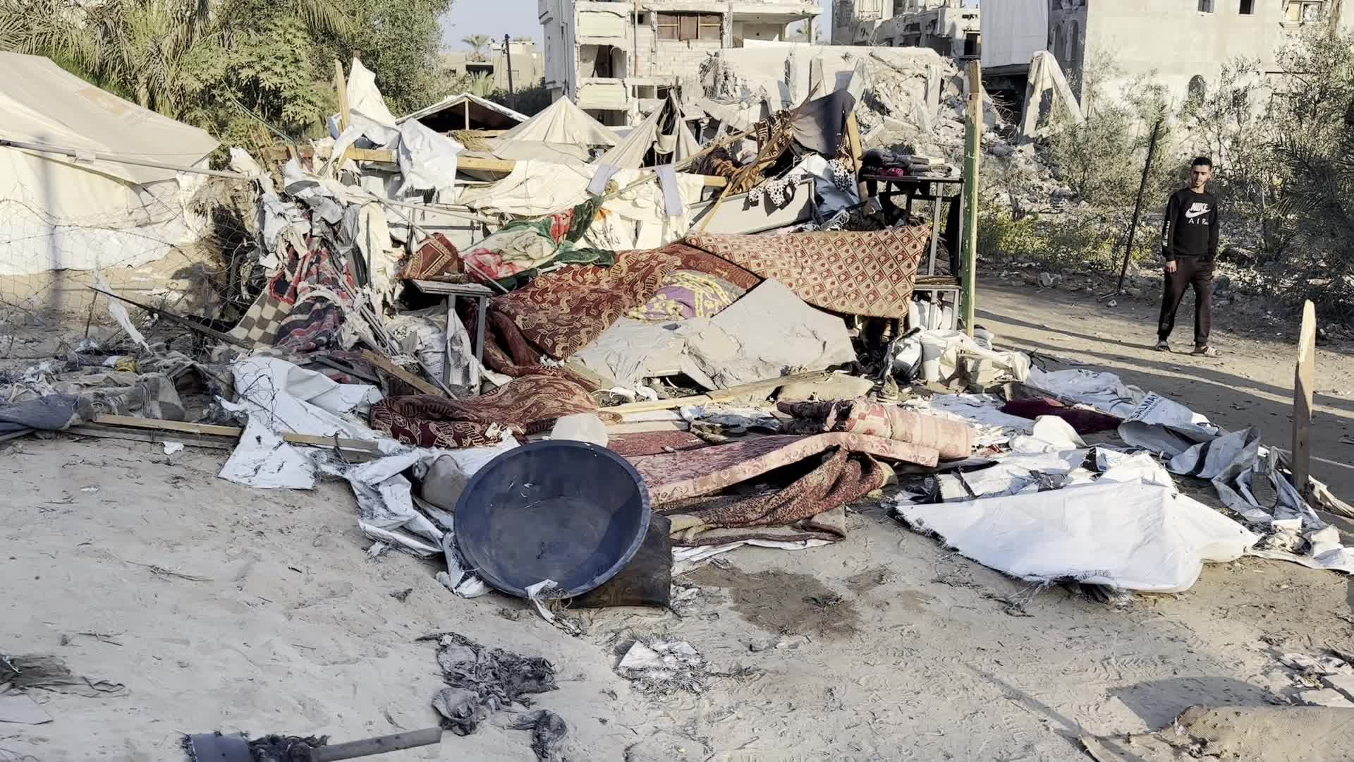 Aftermath of Israeli Airstrike in Gaza, Palestine