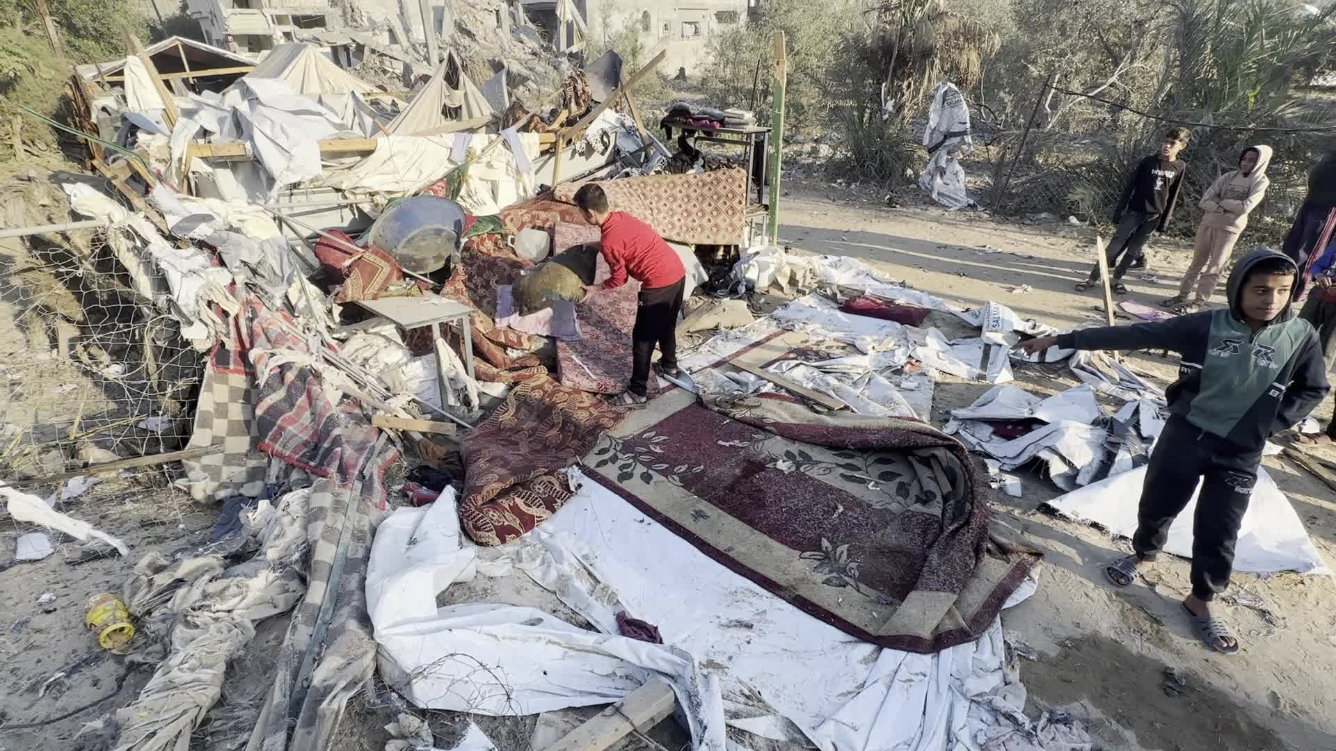 Aftermath of Israeli Airstrike in Gaza, Palestine