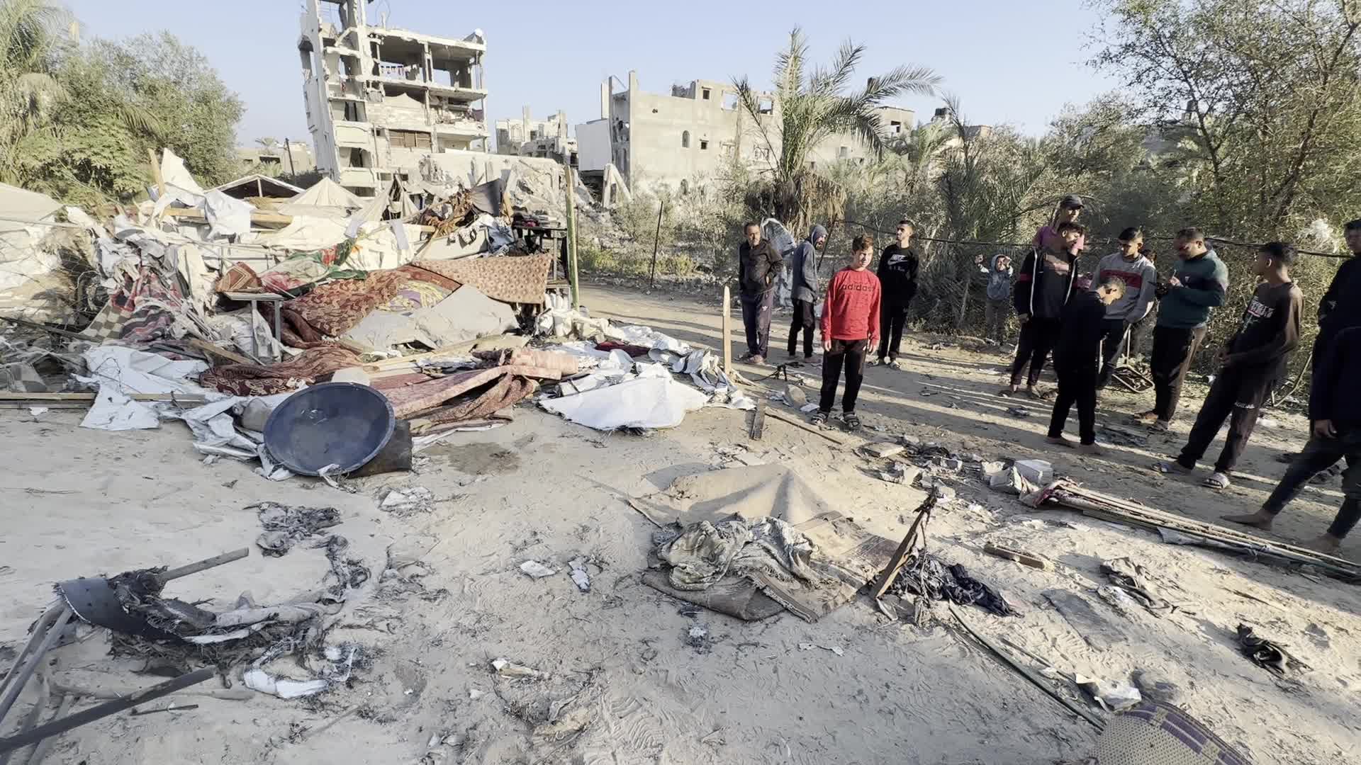 Aftermath of Israeli Airstrike in Gaza, Palestine