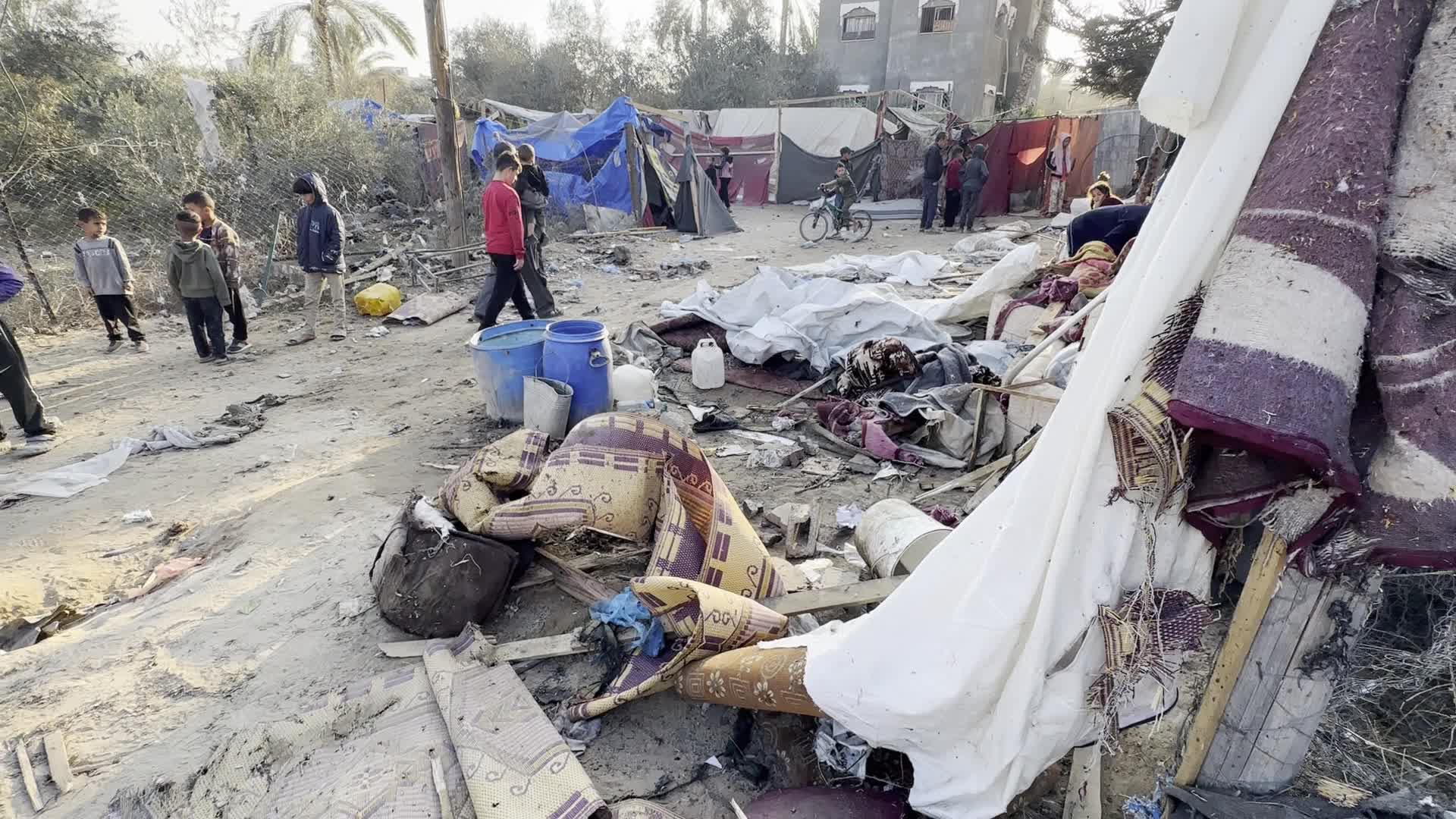 Aftermath of Israeli Airstrike in Gaza, Palestine