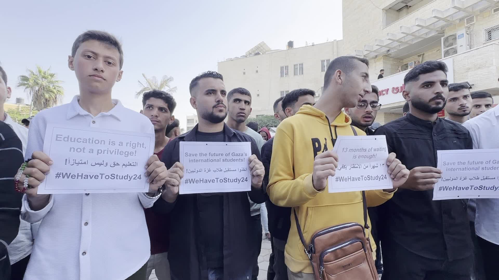 Palestinian Students Protest for Access to Education Amid Blockade
