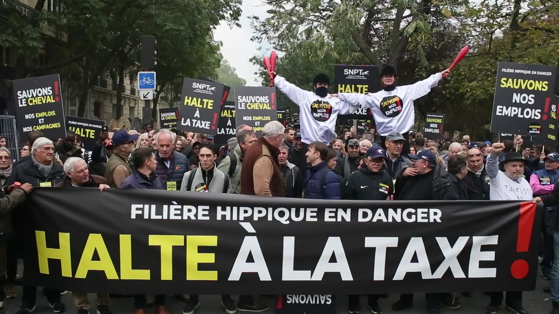 Protesters Rally in Paris Against Betting Tax Hike Impacting Horse Racing