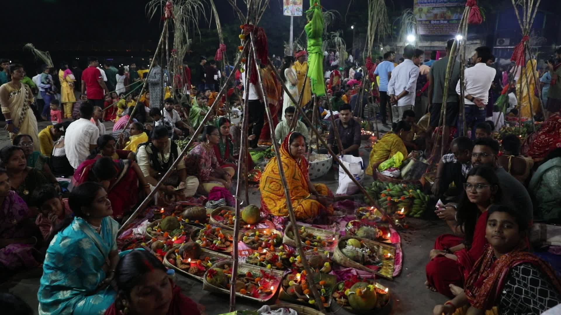 Last Day of Chhath Puja Festival In Kolkata, India