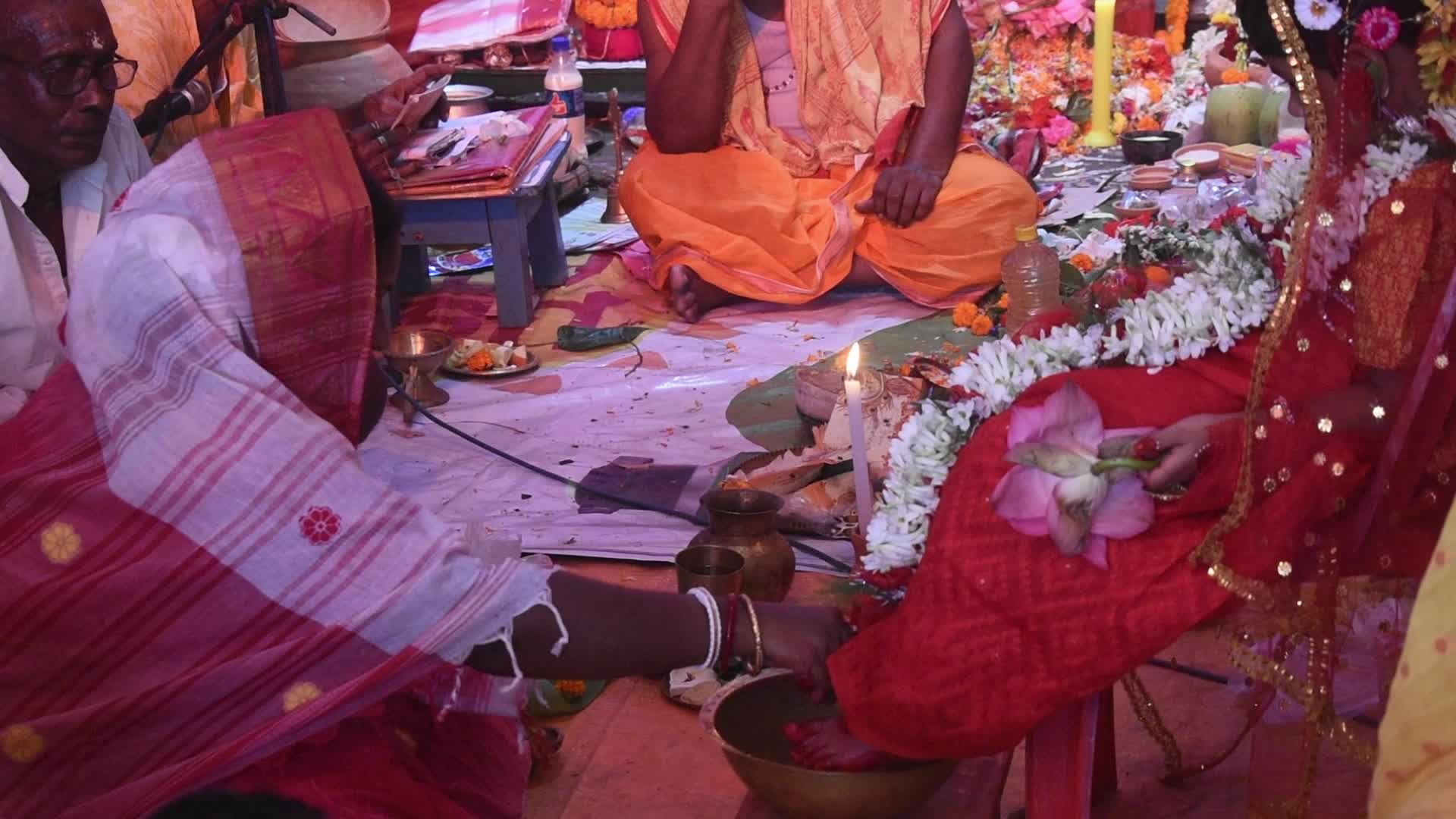 Kumari Puja on the ocassion of Jagadhatri Puja in India