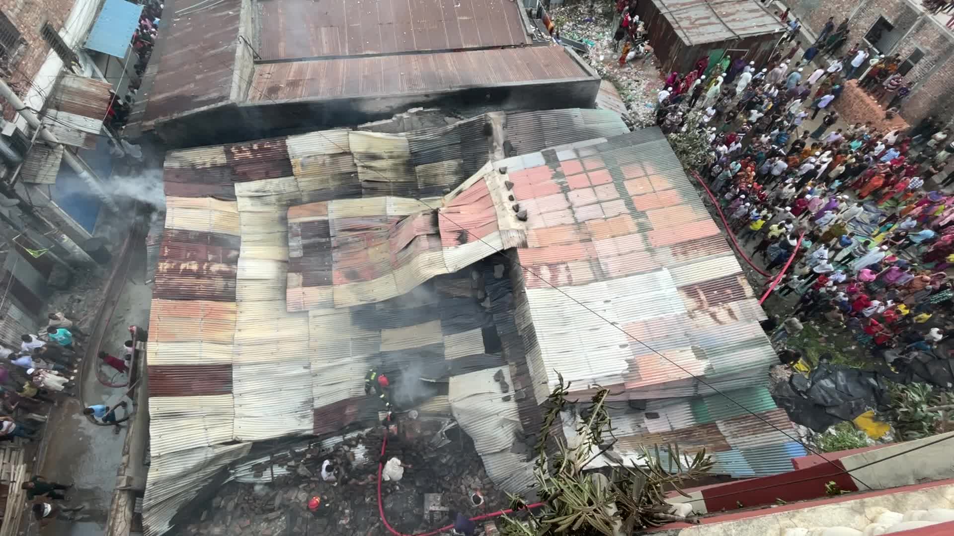 Fire in Dhaka