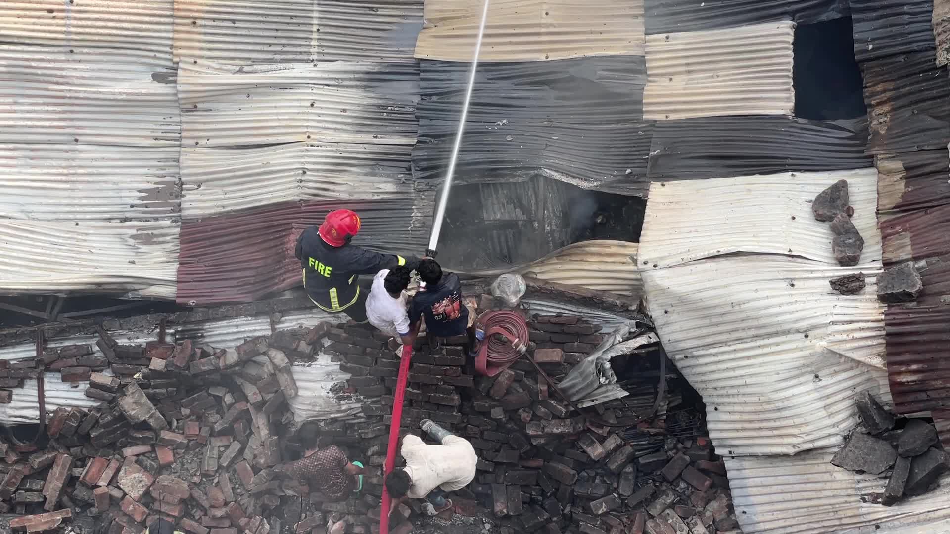 Fire in Dhaka