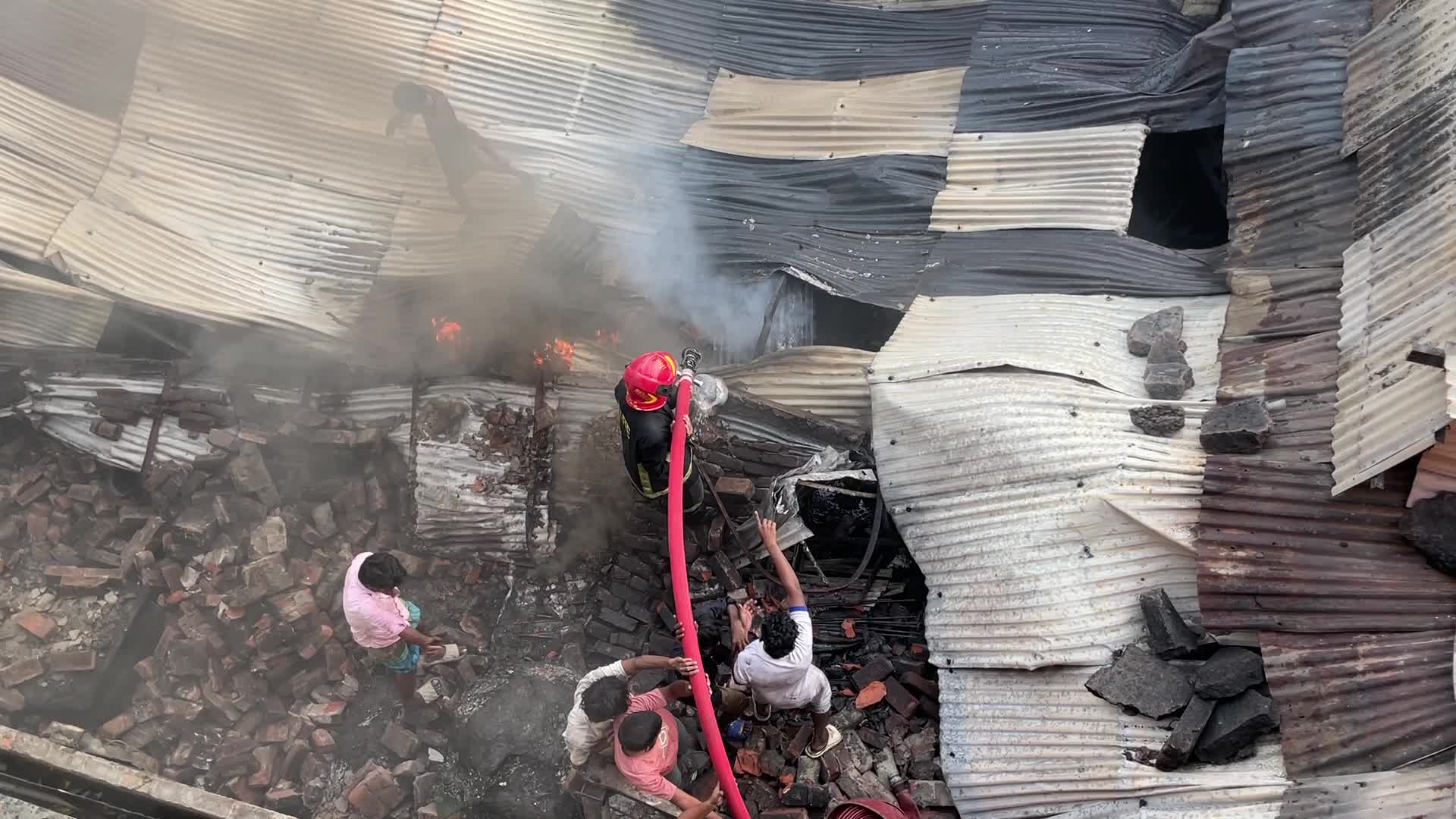 Fire in Dhaka