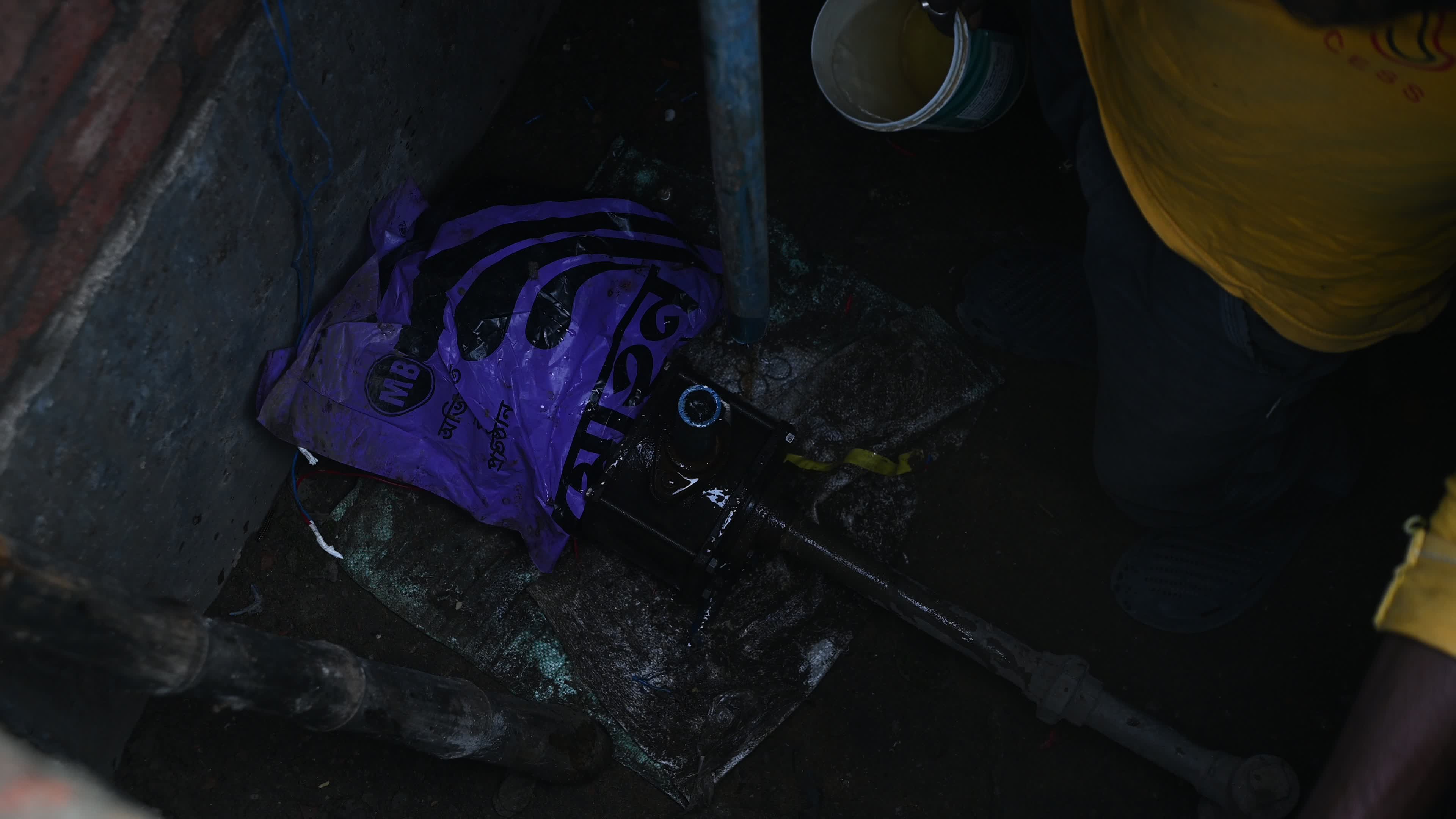 Underground Water Pump is being installed in India
