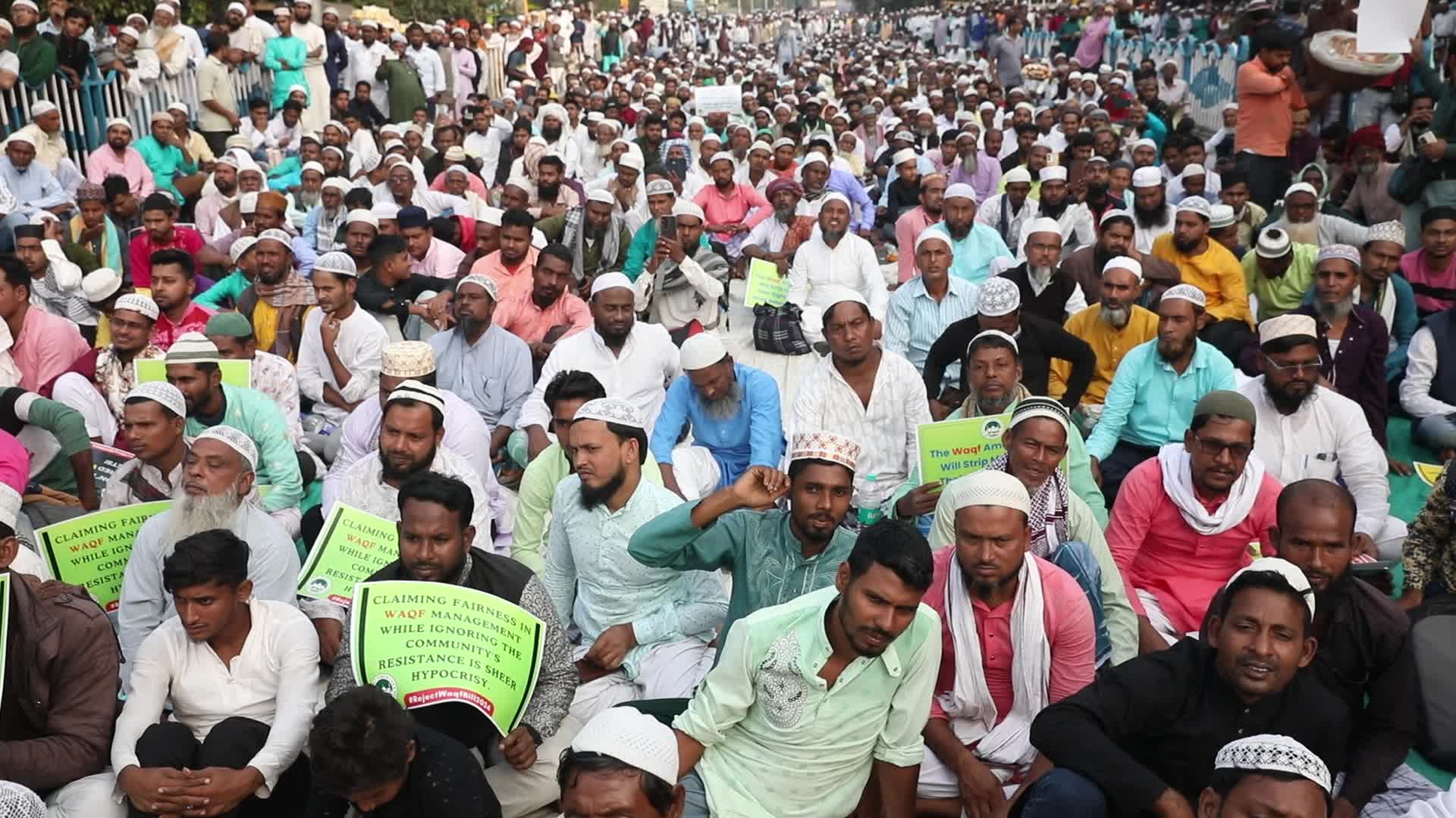 WAQF Amendment Bill 2024 protest in Kolkata, India
