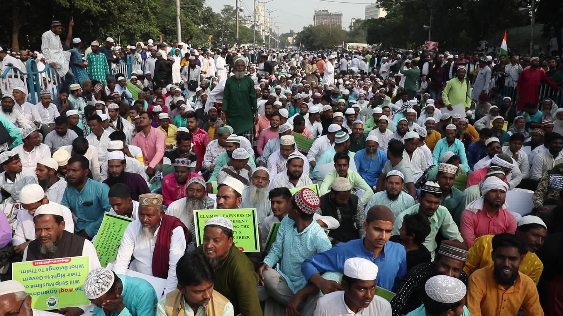 WAQF Amendment Bill 2024 protest in Kolkata, India