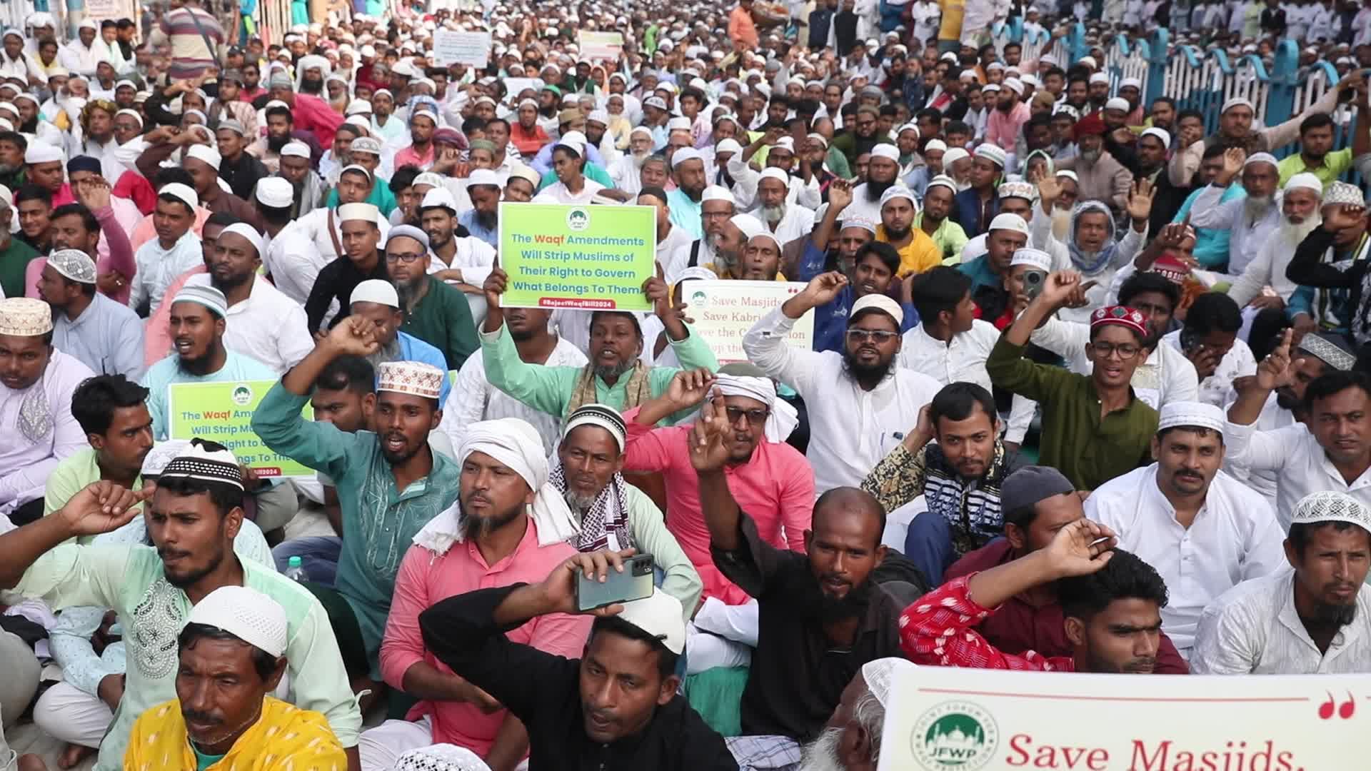 WAQF Amendment Bill 2024 protest in Kolkata, India