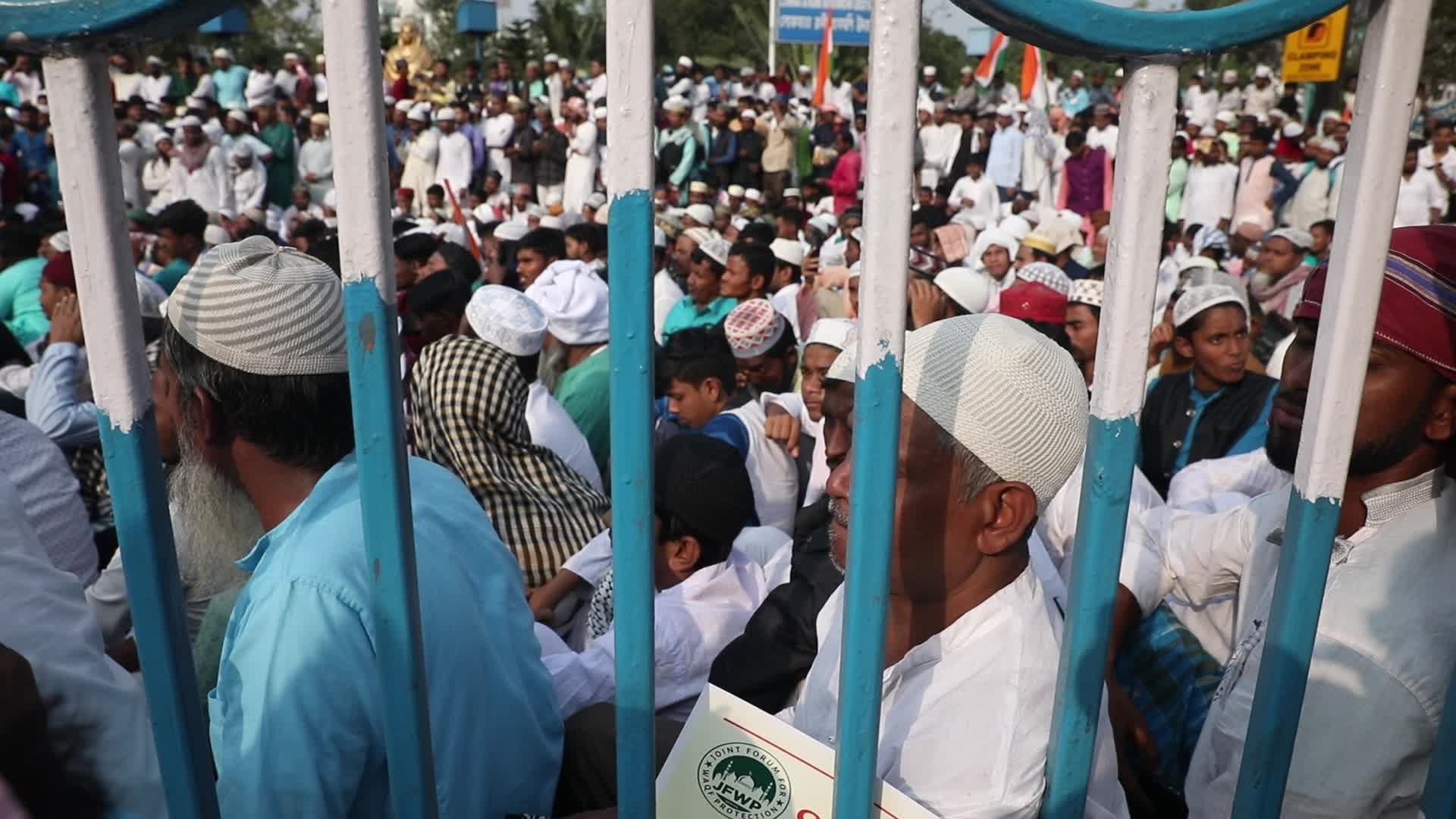 WAQF Amendment Bill 2024 protest in Kolkata, India