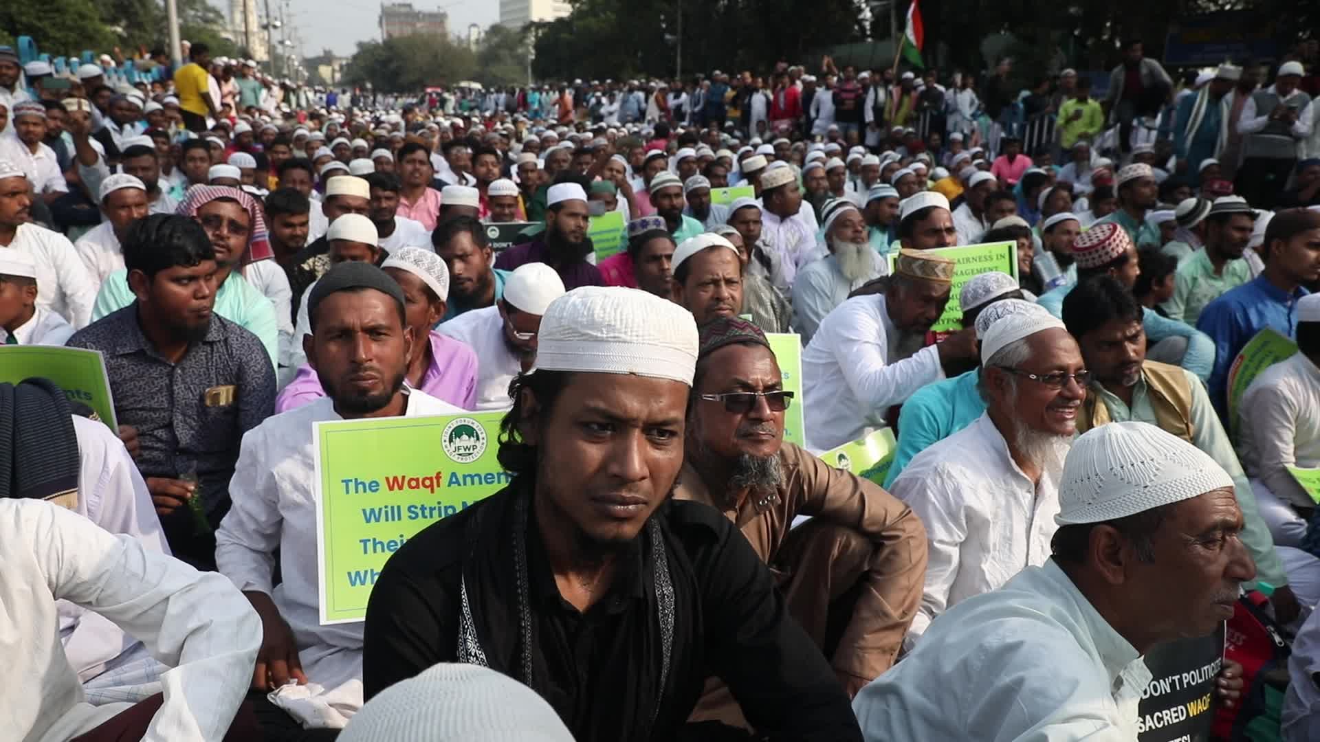 WAQF Amendment Bill 2024 protest in Kolkata, India