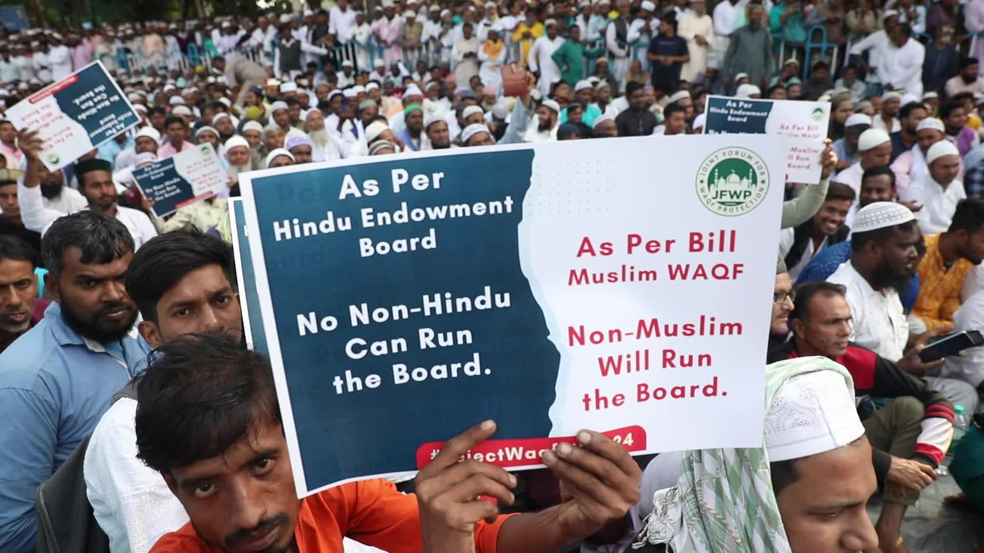 WAQF Amendment Bill 2024 protest in Kolkata, India