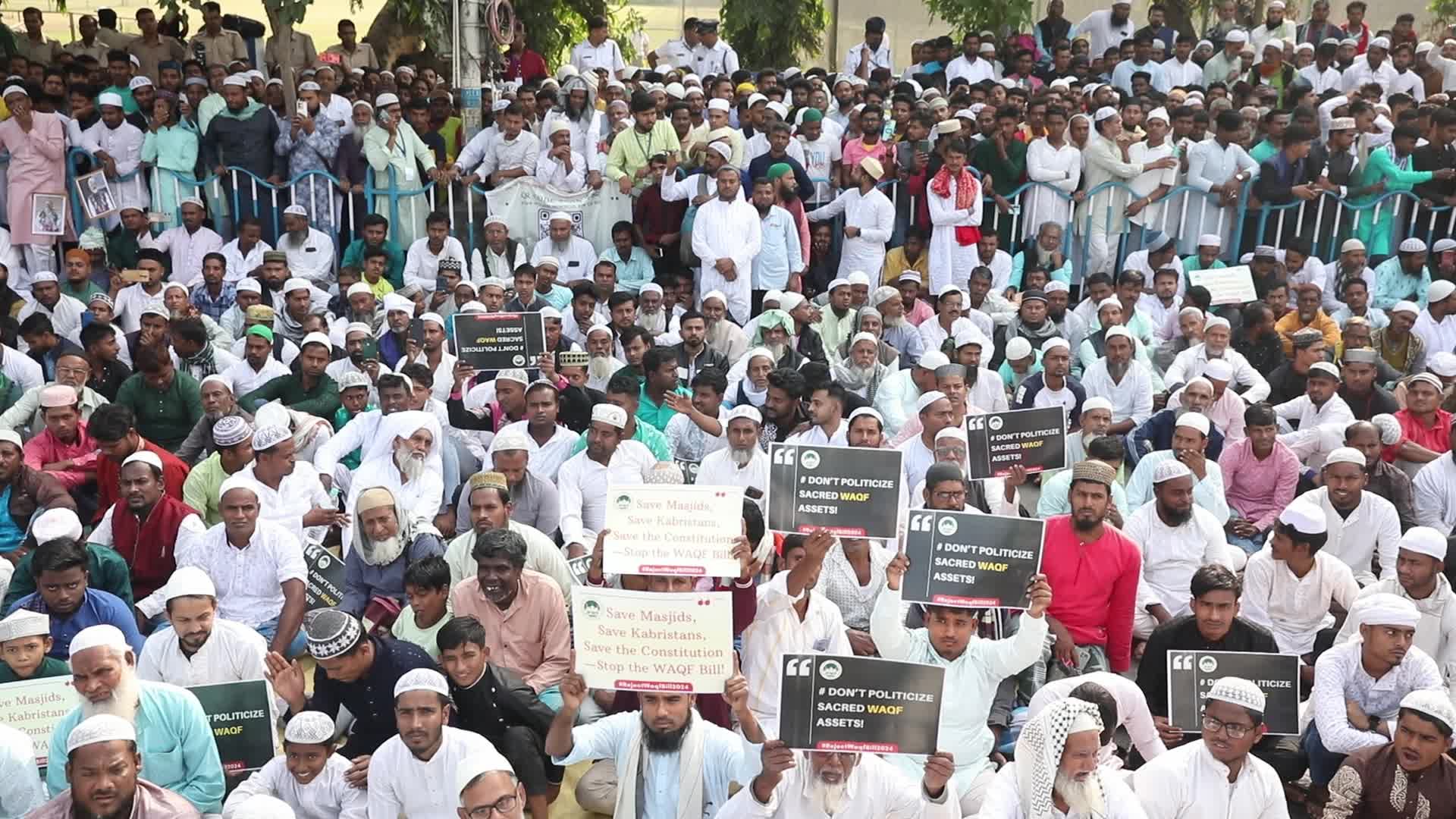 WAQF Amendment Bill 2024 protest in Kolkata, India