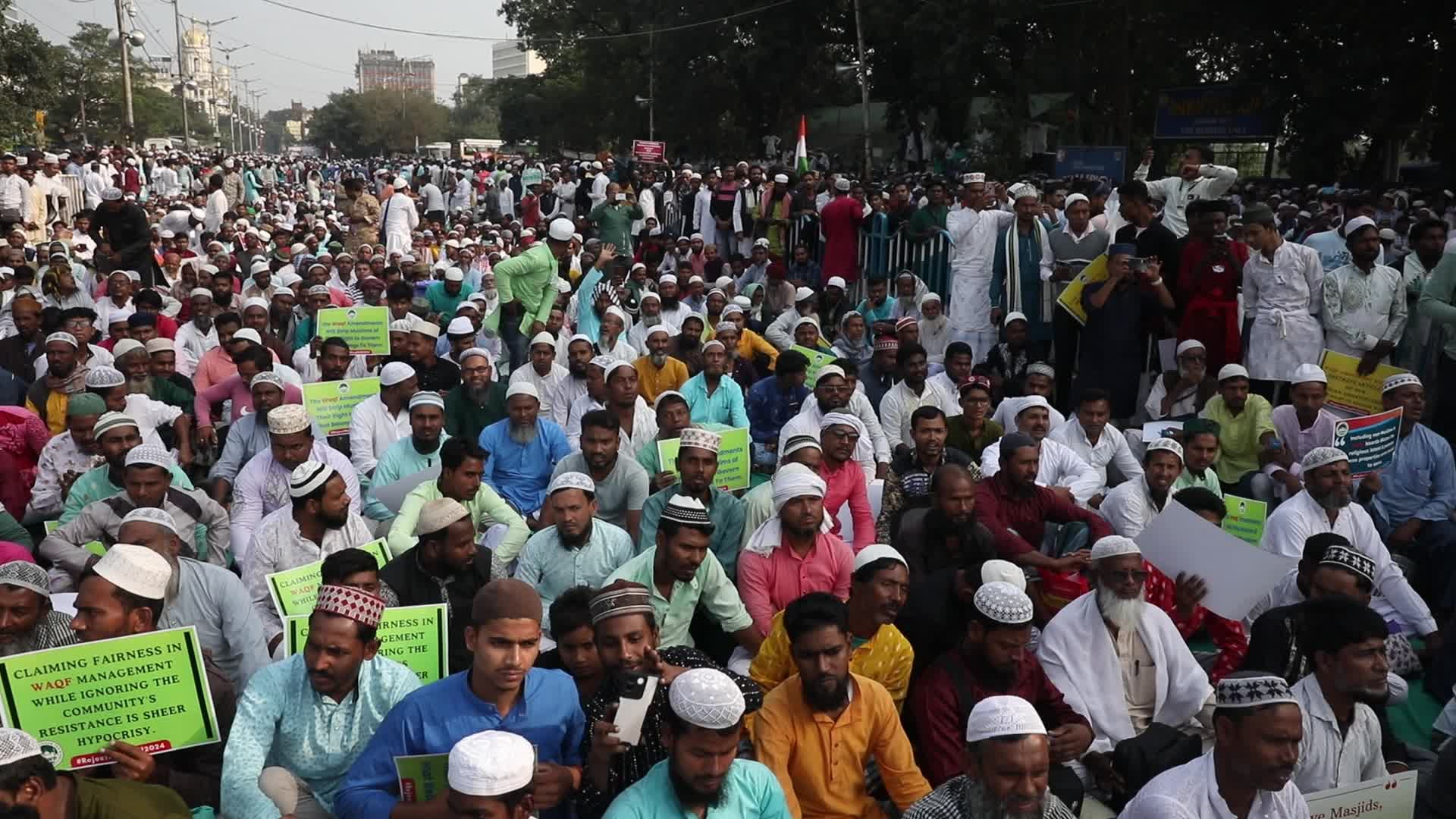 WAQF Amendment Bill 2024 protest in Kolkata, India