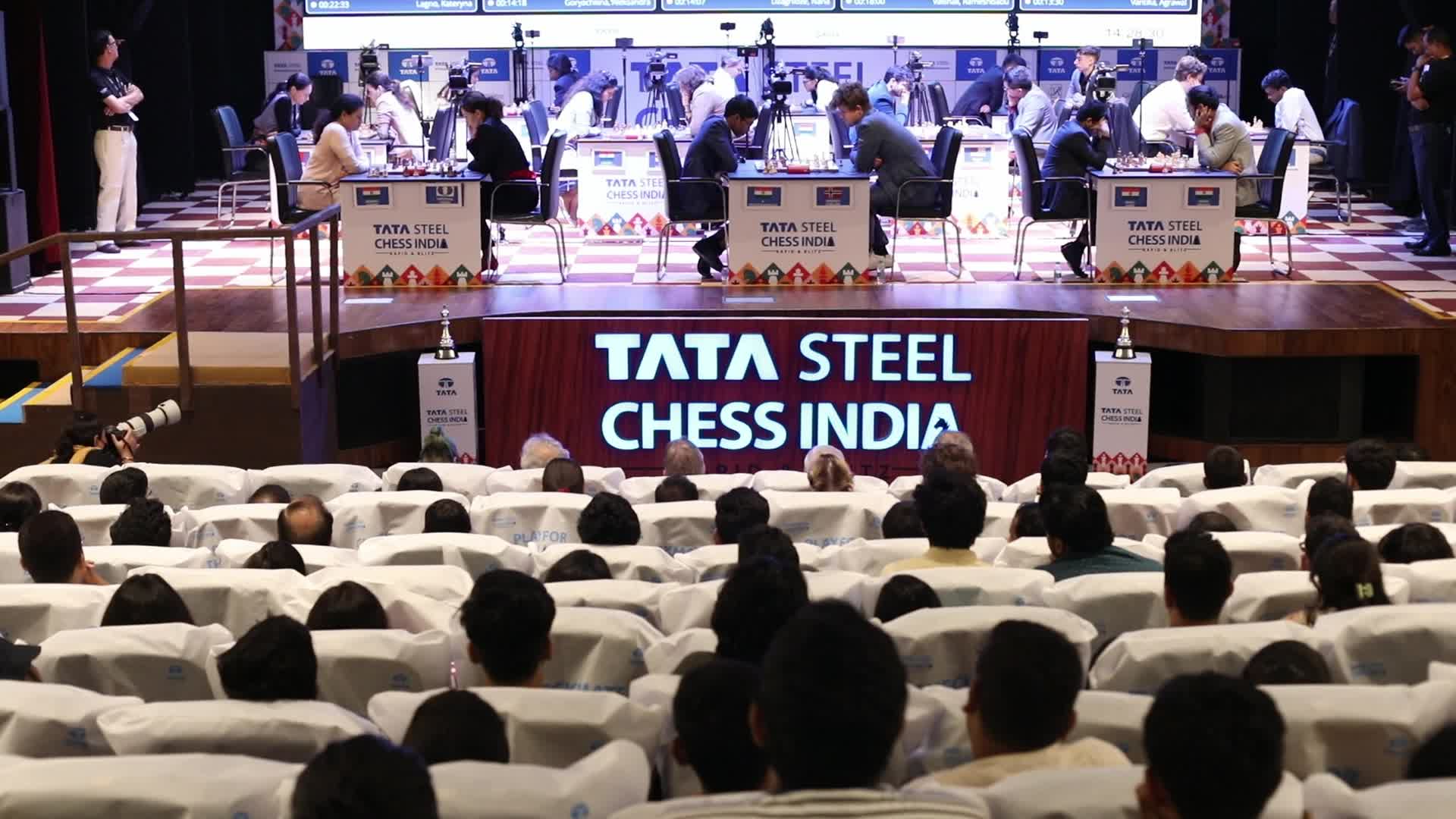 First day of 6th Tata Steel Chess India Rapid & Blitz in Kolkata