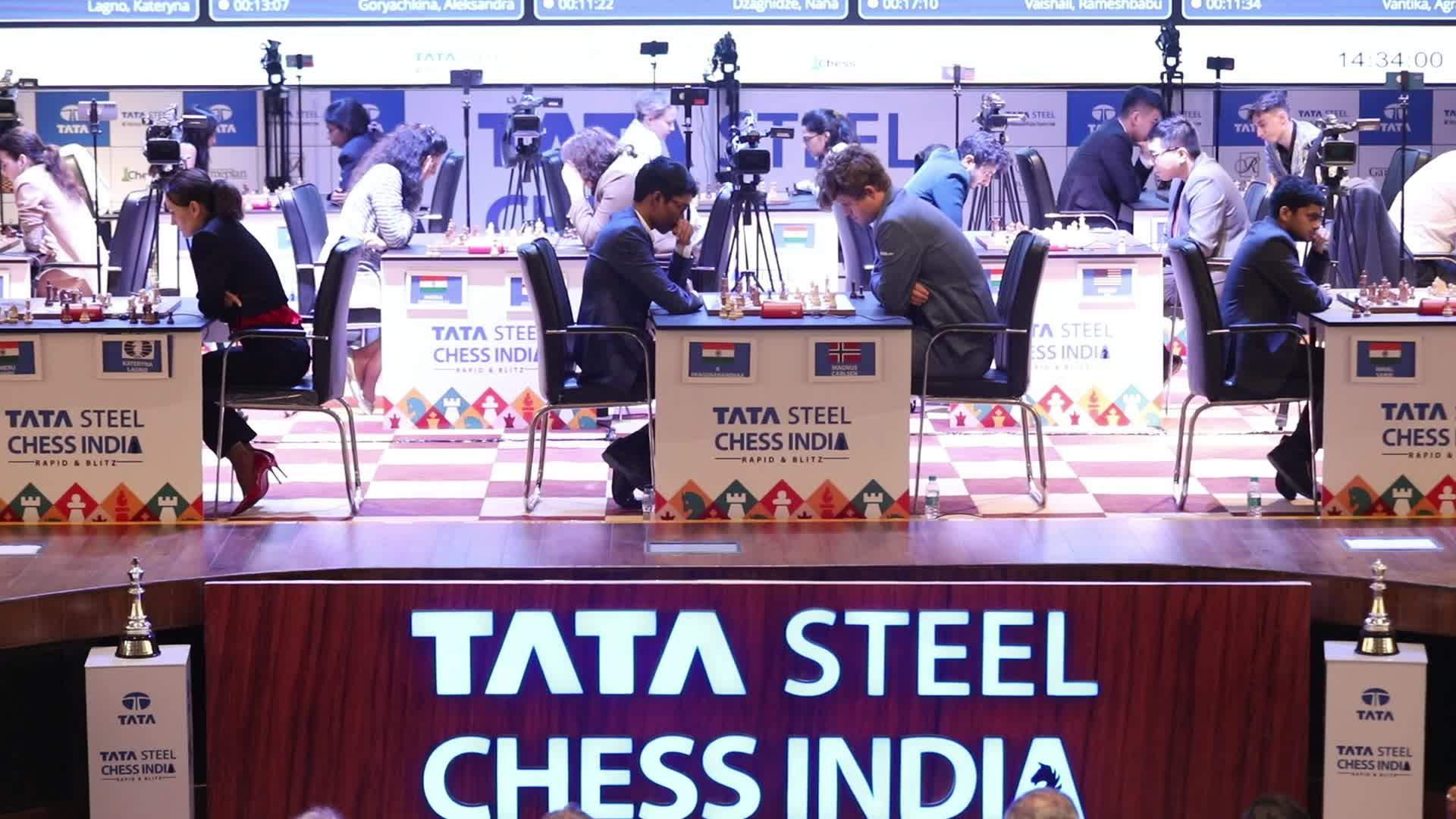 First day of 6th Tata Steel Chess India Rapid & Blitz in Kolkata