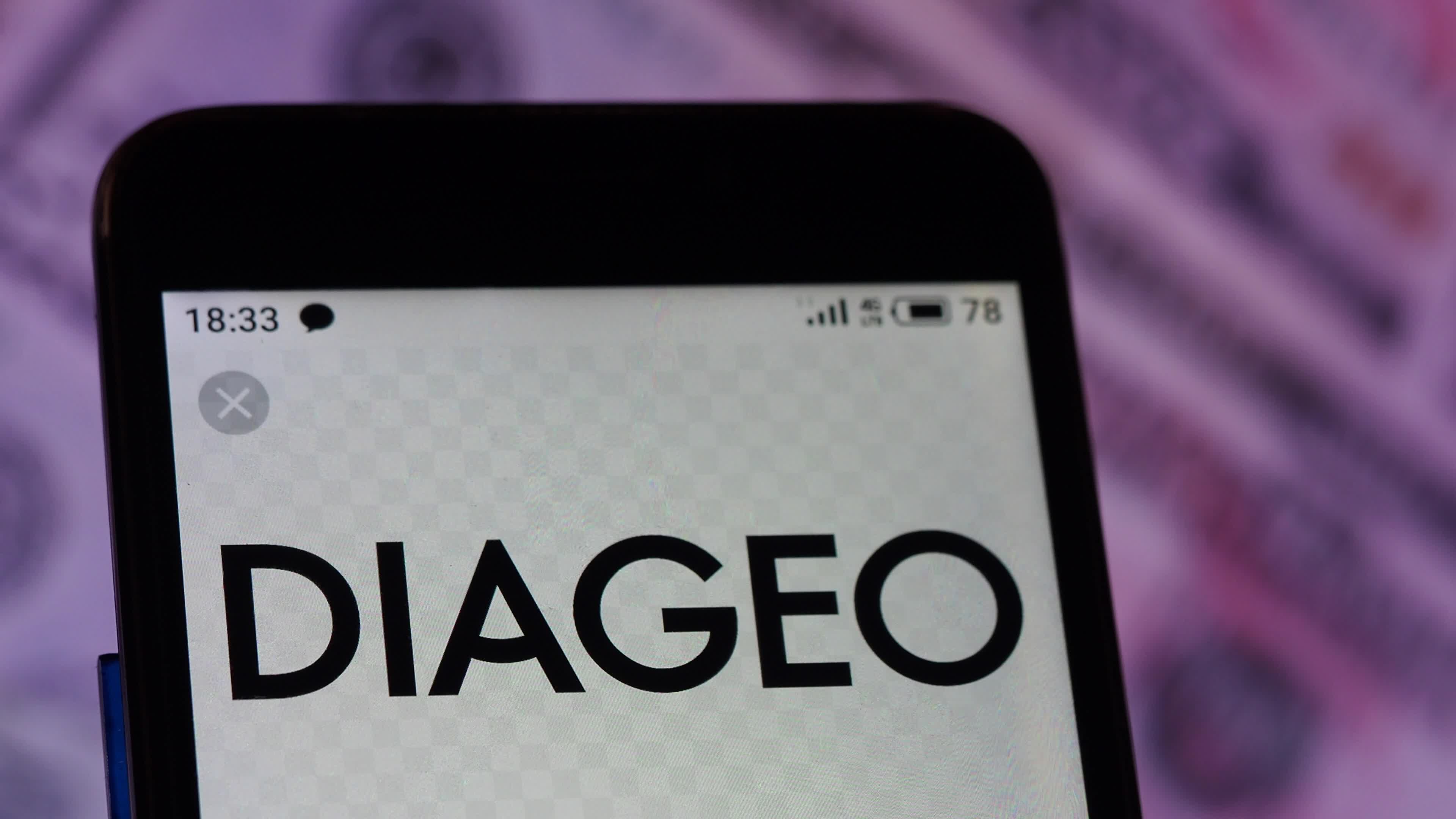 Video illustration the logo of Diageo