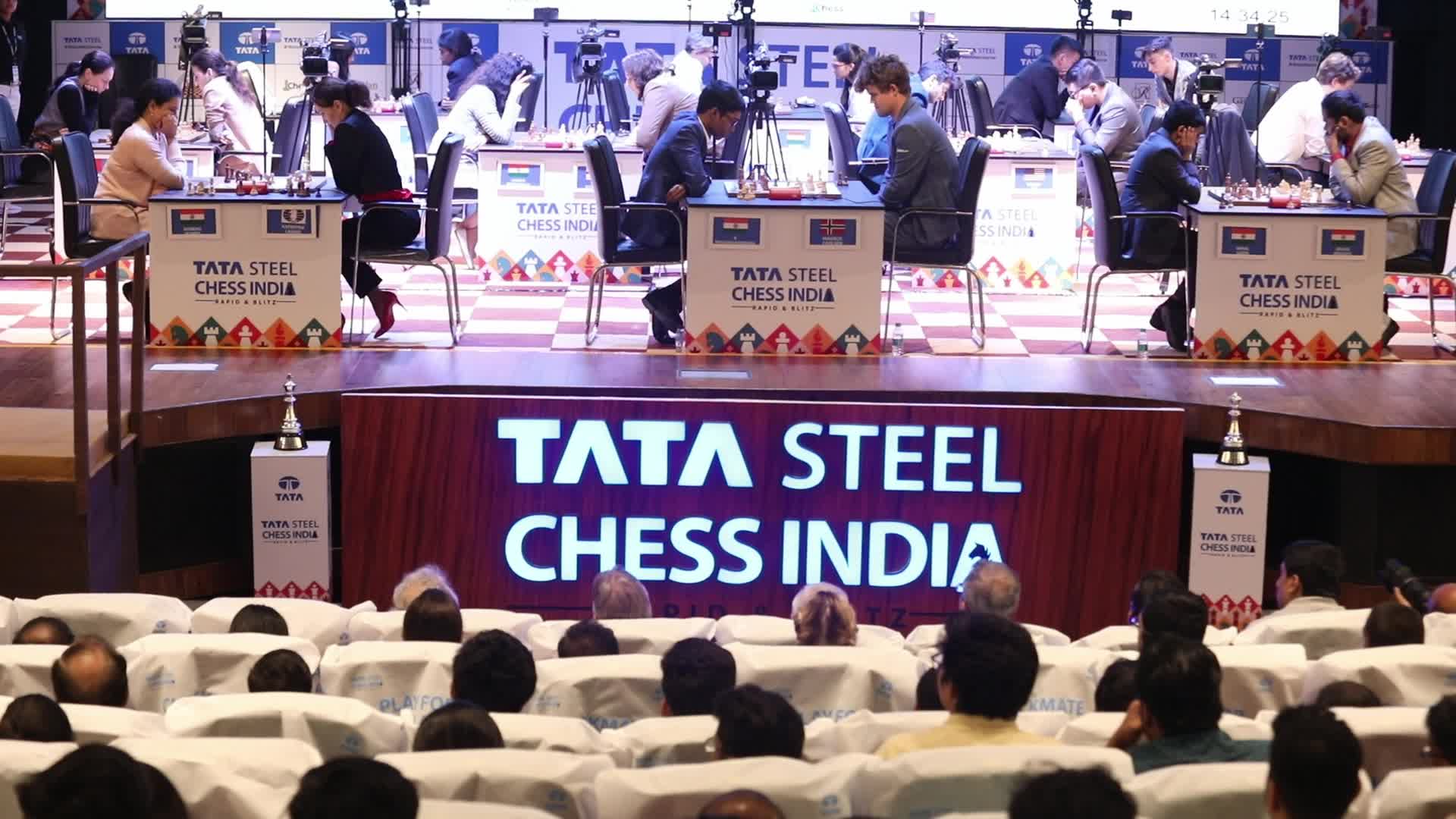 First day of 6th Tata Steel Chess India Rapid & Blitz in Kolkata