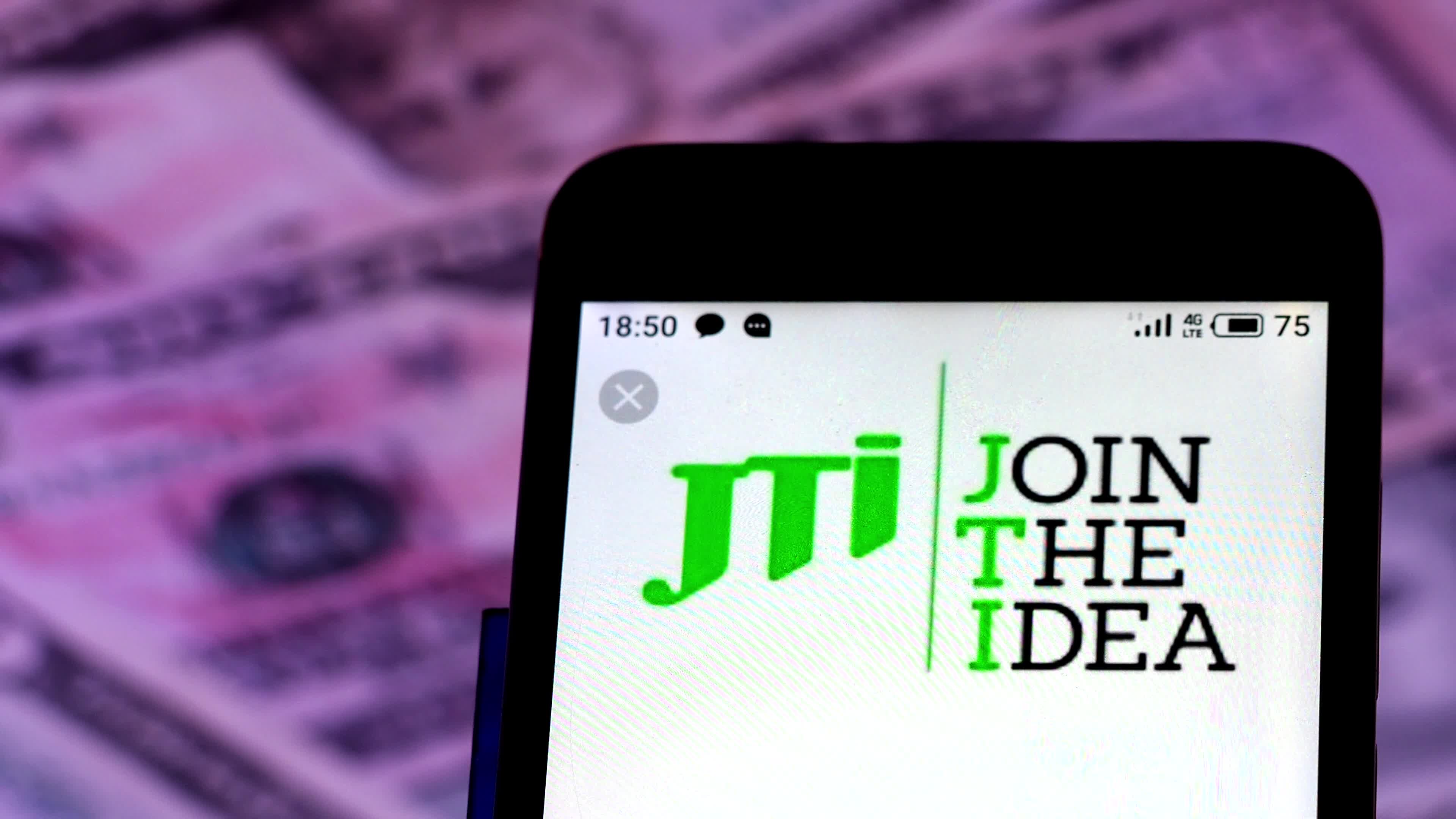 Video illustration the logo of Japan Tobacco International