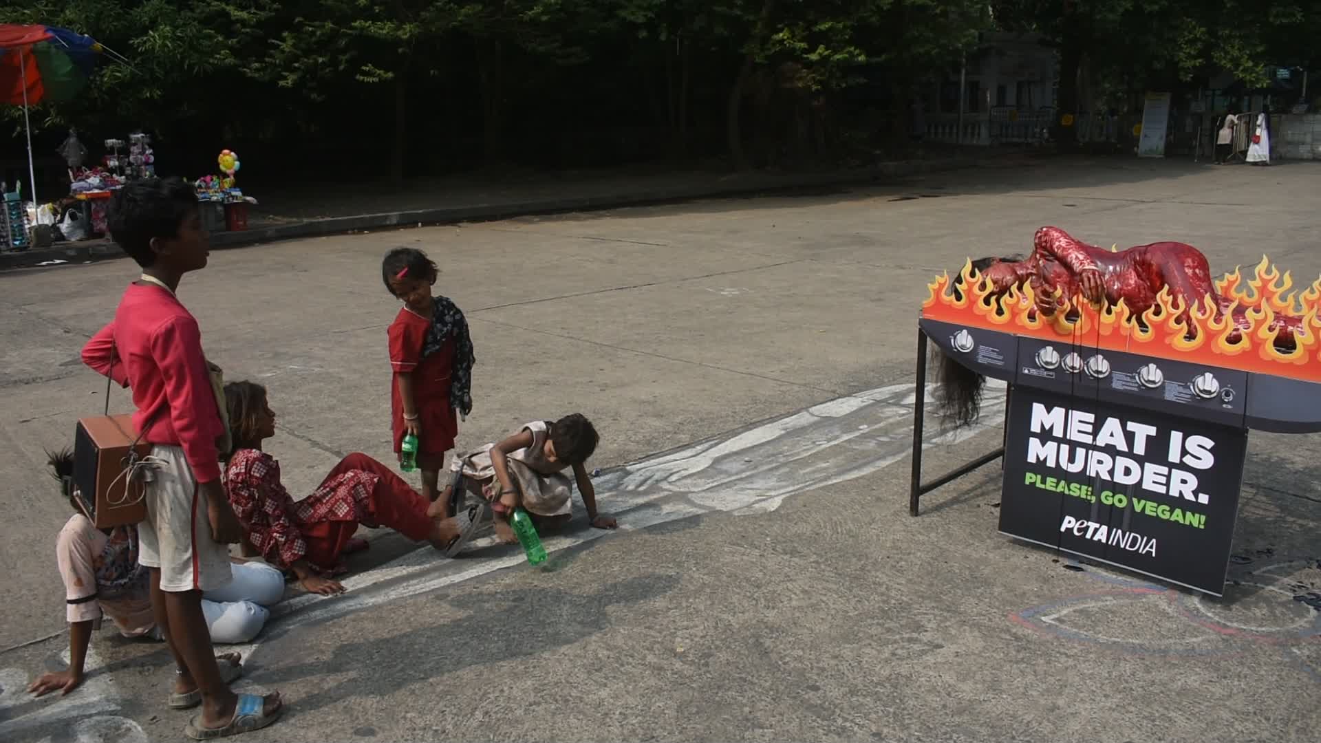 PETA protest in Kolkata.