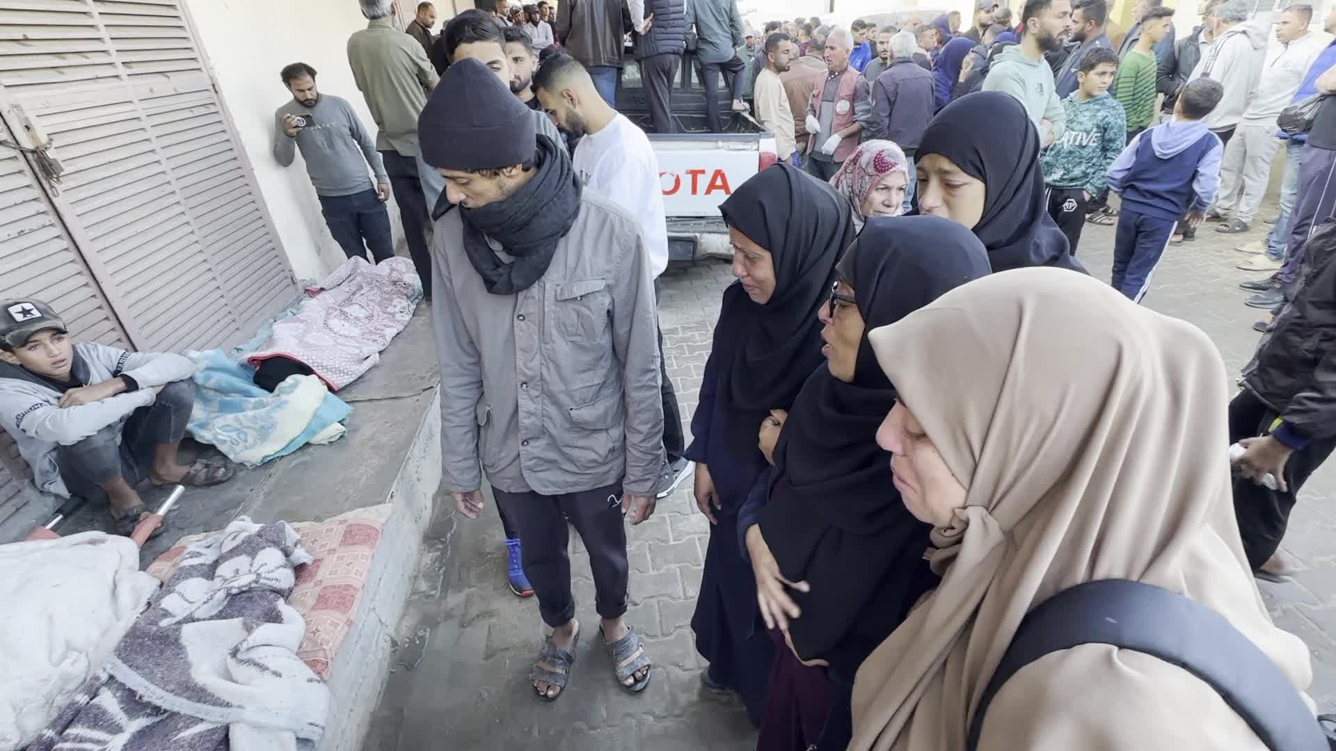 Funeral for Palestinian Victims of Airstrike in Gaza