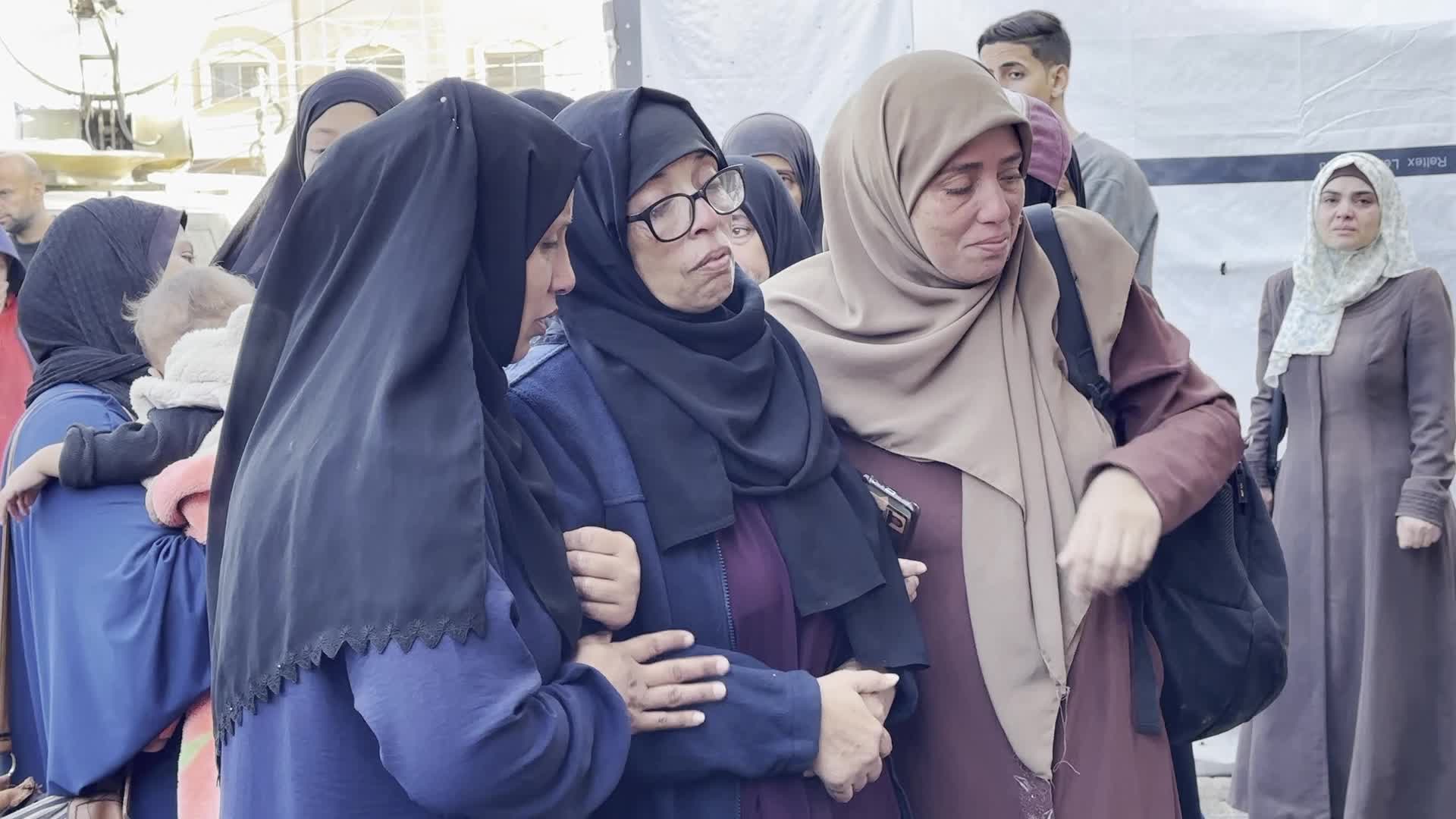 Funeral for Palestinian Victims of Airstrike in Gaza