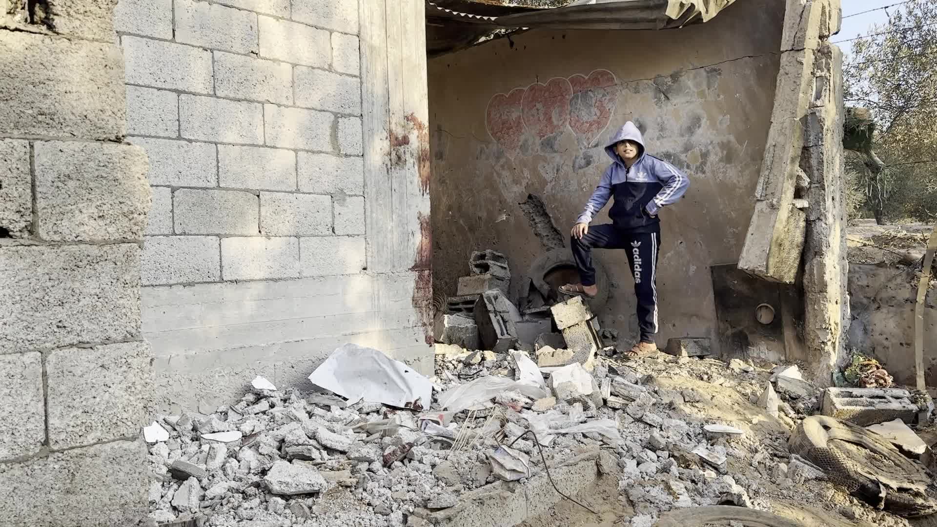 Israeli Airstrike In Tents Camp In Gaza, Palestine