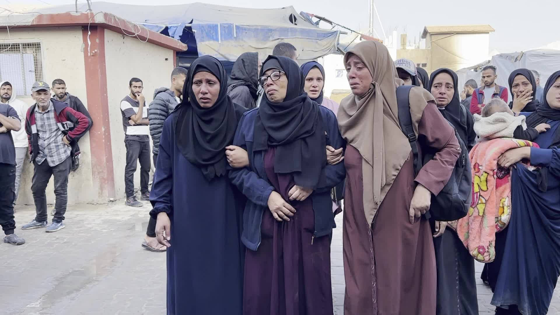 Funeral for Palestinian Victims of Airstrike in Gaza