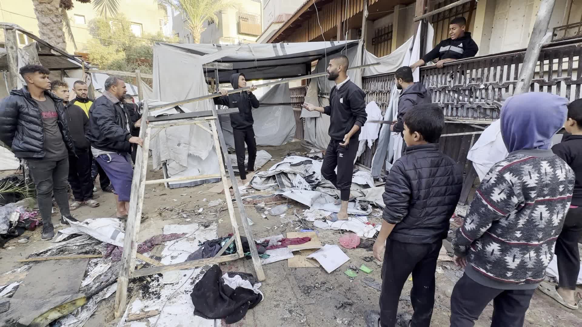 Aftermath Of Israeli Airstrike In Gaza, Palestine