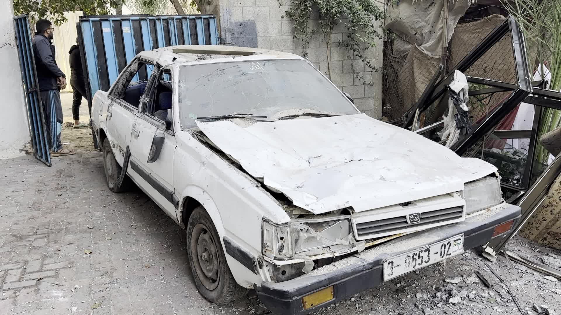 House Hit By Israeli Airstrike In Gaza, Palestine