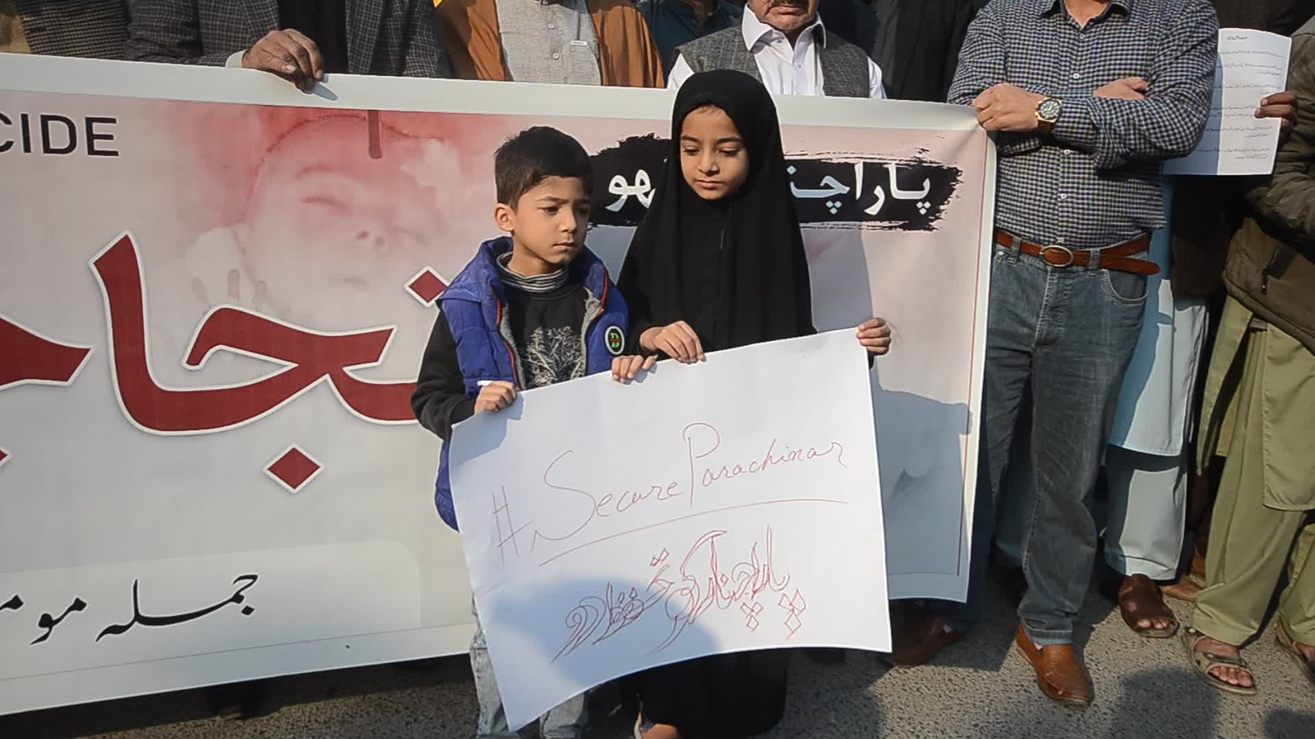 Shiite Muslims protest against attack on passenger vehicles that killed at least 40
