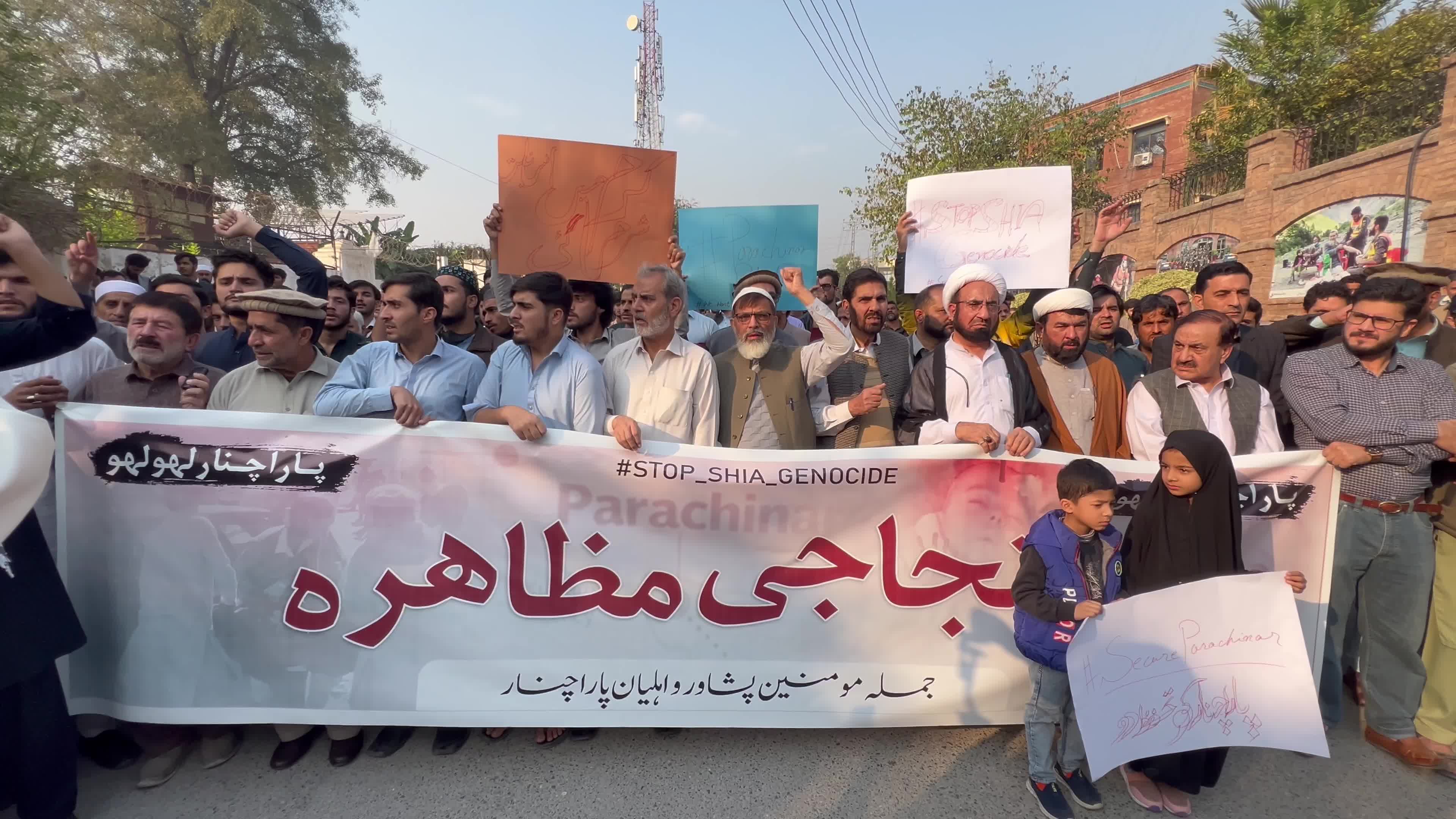 Shiite Muslims protest against attack on passenger vehicles that killed at least 40

