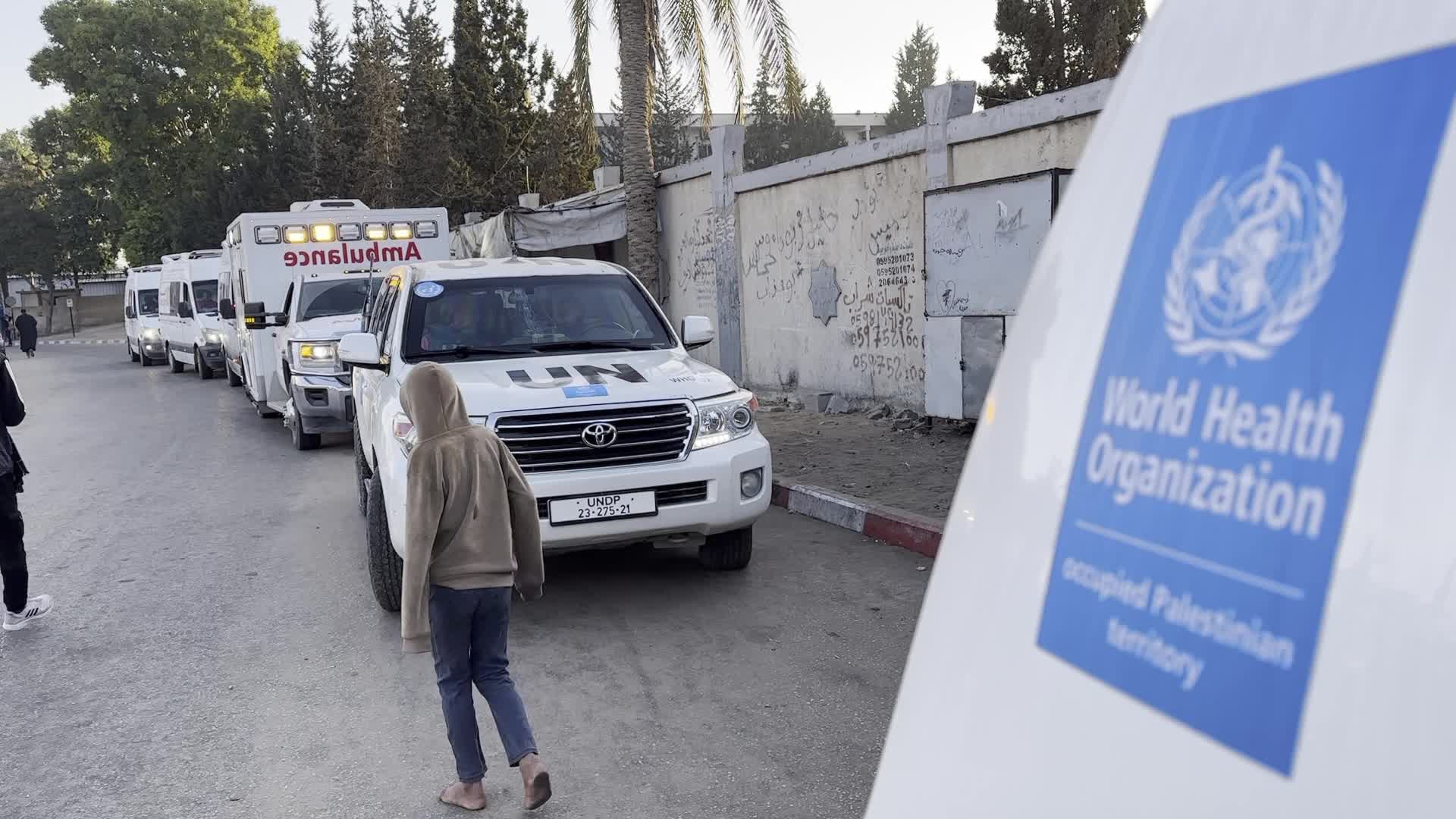 WHO and Red Crescent Convoy Evacuates Patients from Gaza's Khan Yunis Amid Conflict