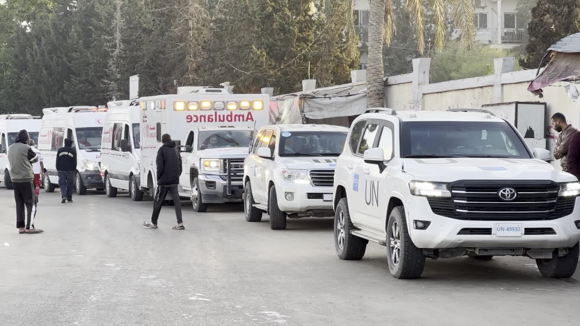 WHO and Red Crescent Convoy Evacuates Patients from Gaza's Khan Yunis Amid Conflict