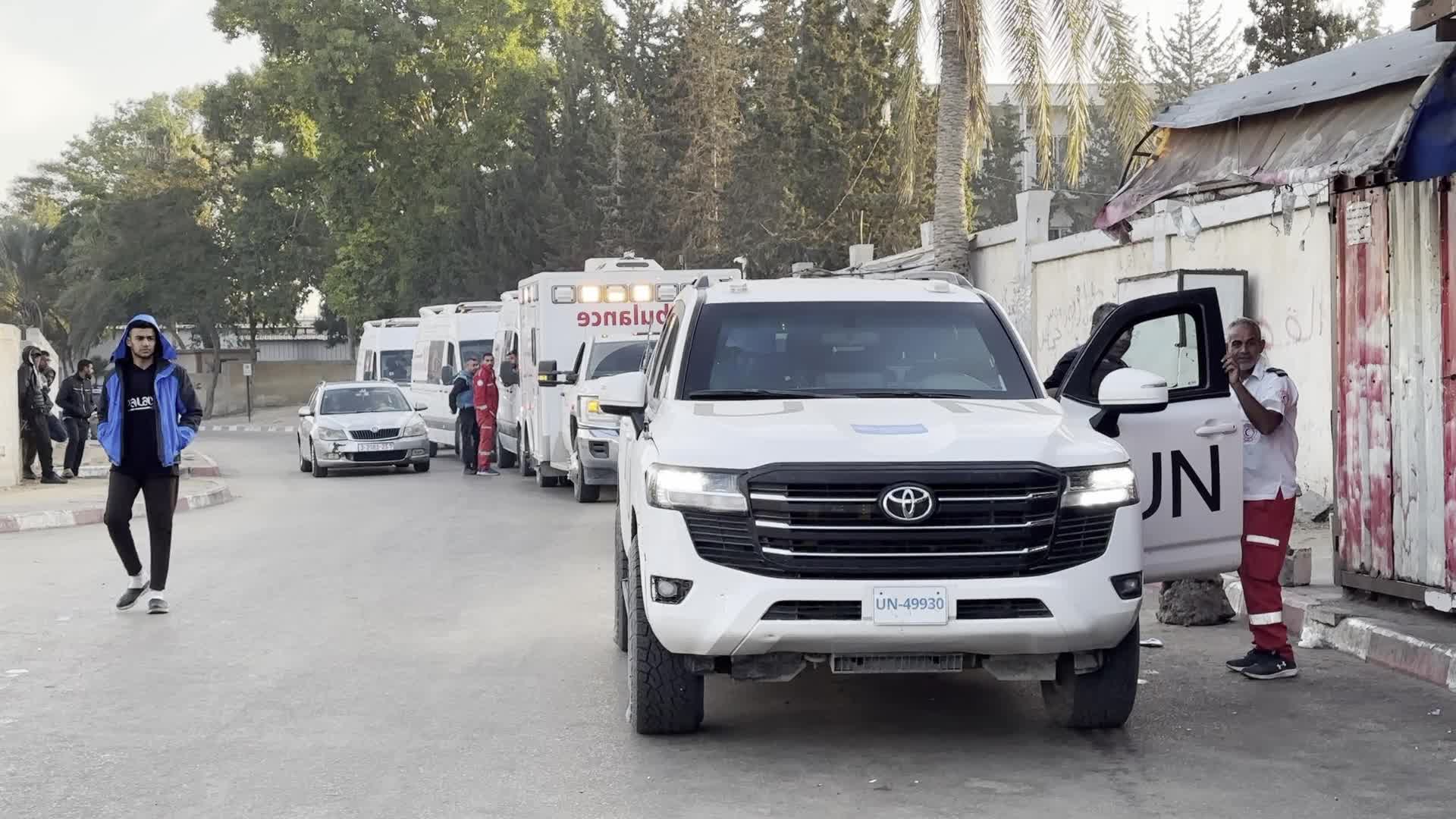 WHO and Red Crescent Convoy Evacuates Patients from Gaza's Khan Yunis Amid Conflict
