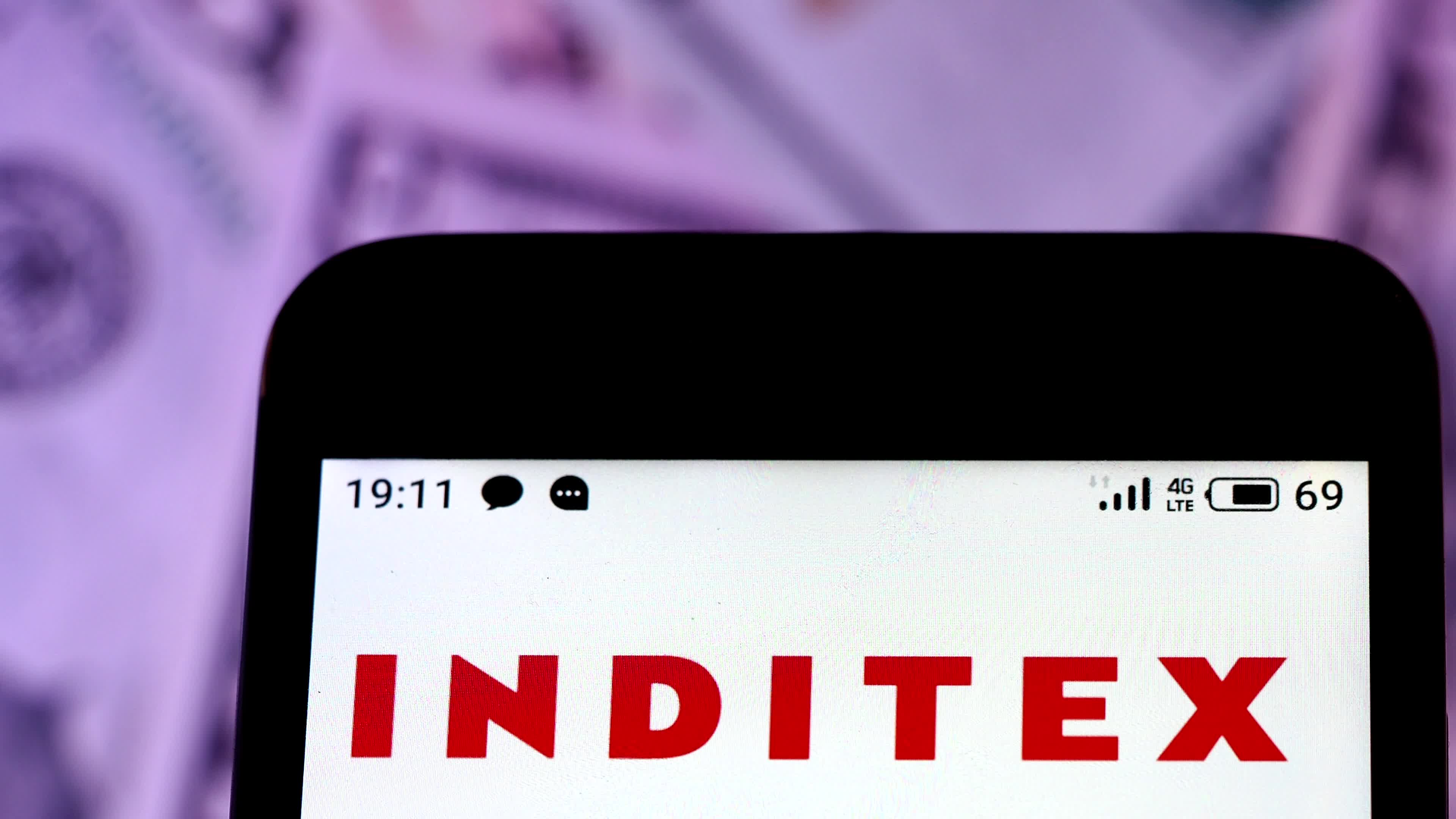 Video illustration the logo of Inditex