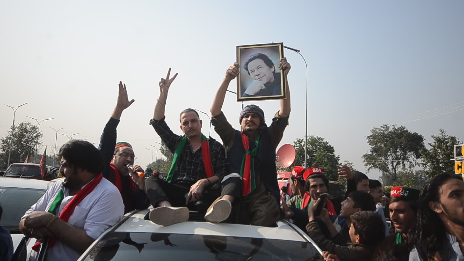 Pakistan's opposition PTI party protests for the release of former PM Khan
Pakistan's opposition PTI party protests for the release of former PM Khan
