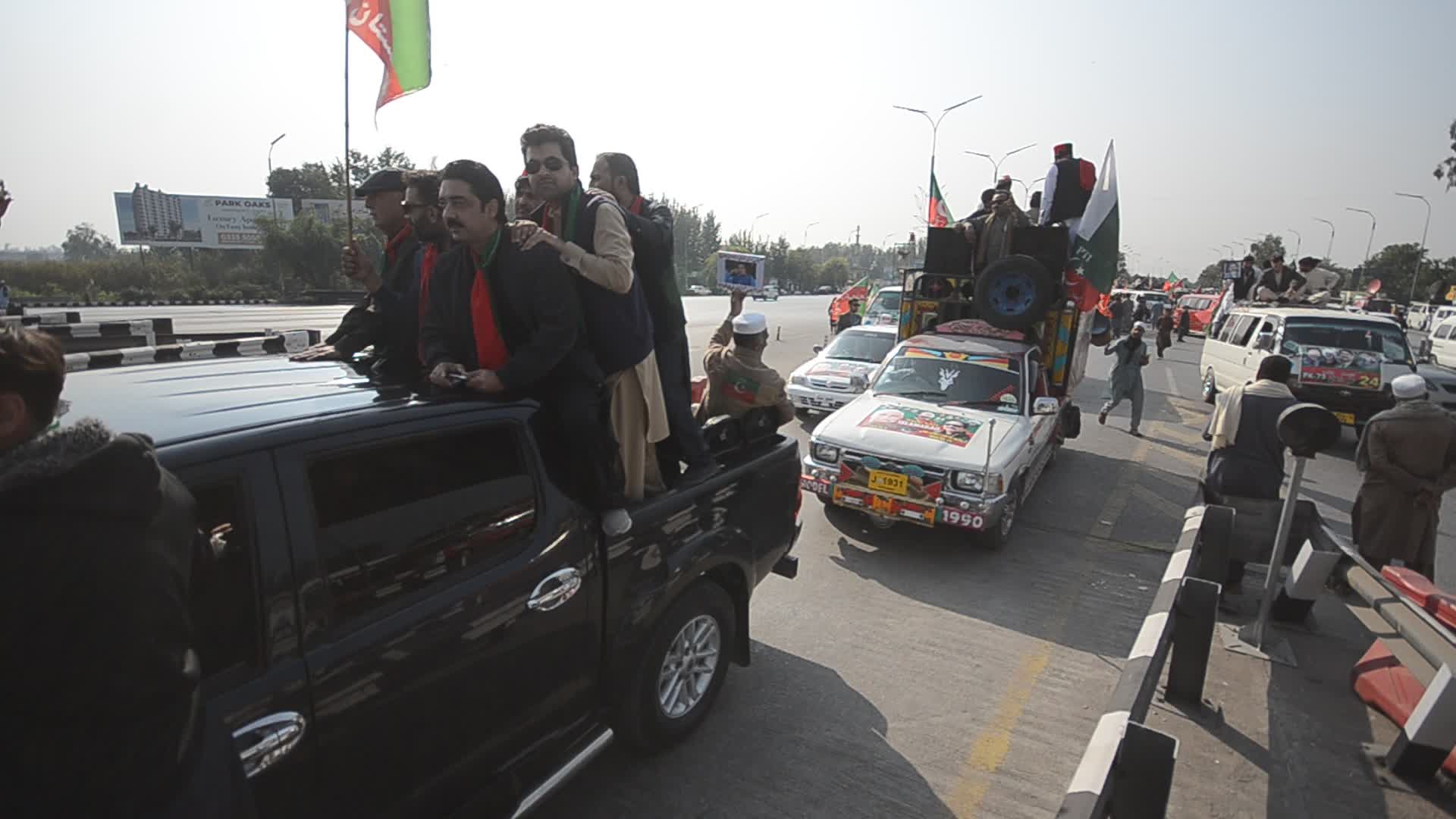 Pakistan's opposition PTI party protests for the release of former PM Khan
