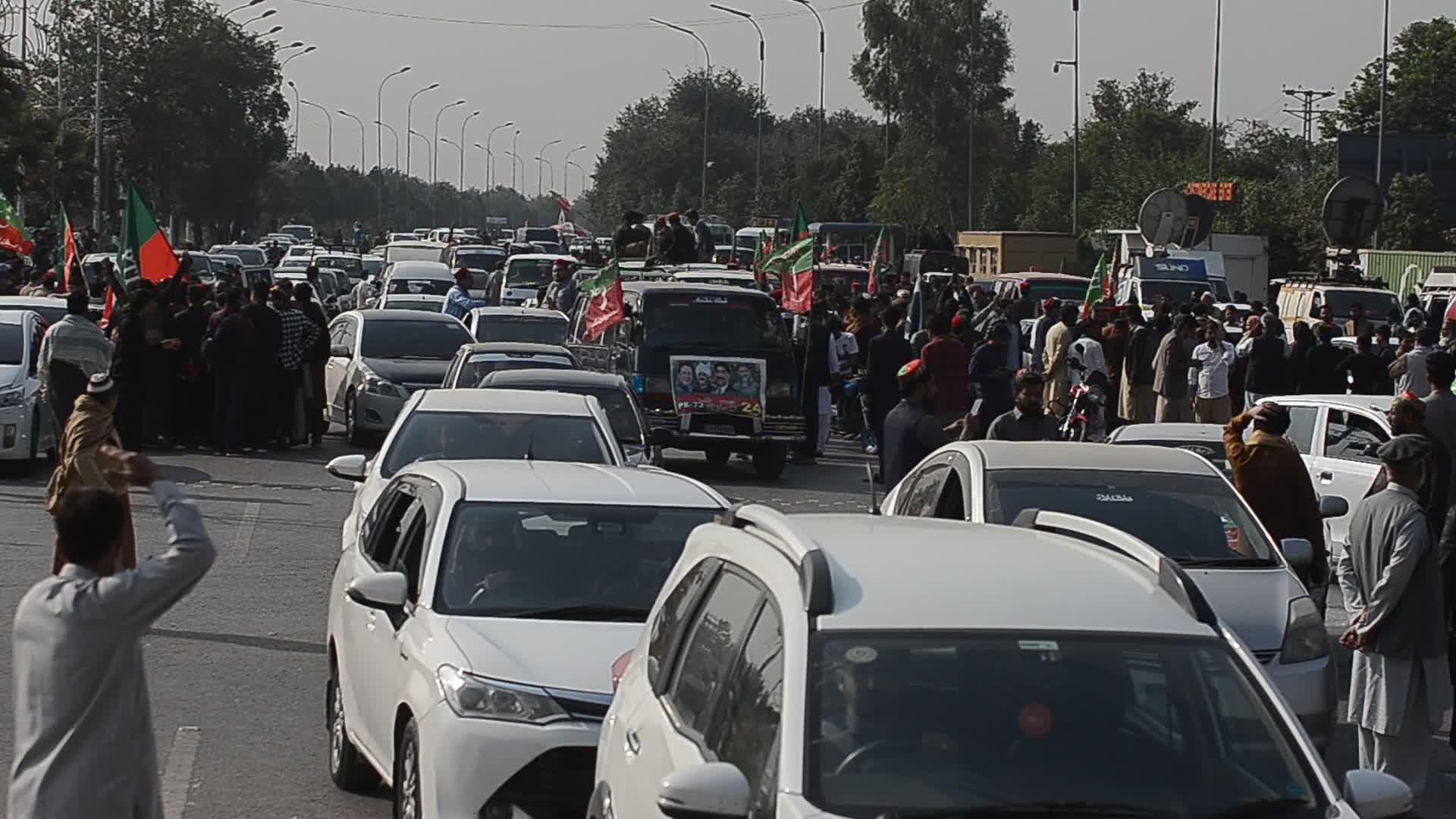 Pakistan's opposition PTI party protests for the release of former PM Khan
