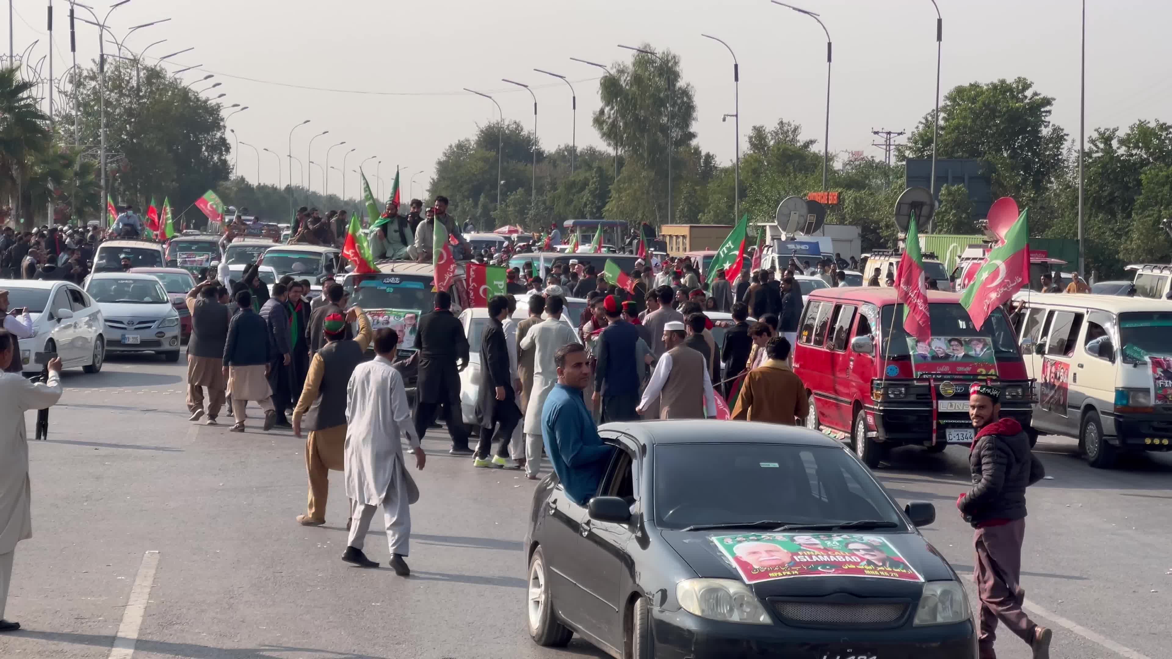 Pakistan's opposition PTI party protests for the release of former PM Khan
