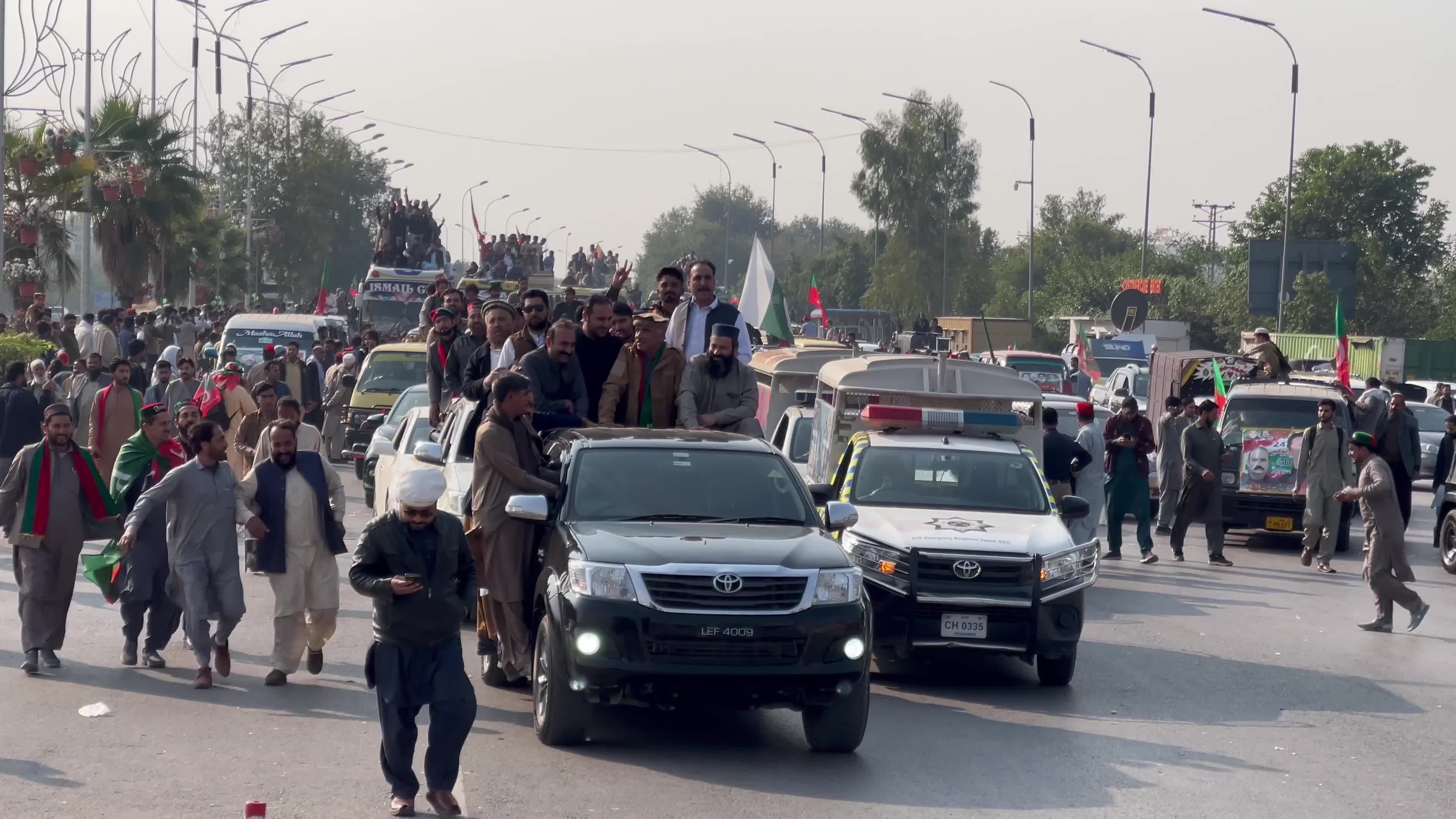 Pakistan's opposition PTI party protests for the release of former PM Khan
